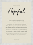 Hopeful Word of Intention Framed print A3 (29.7 x 42  cm) White frame Linen paper