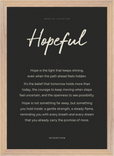 Hopeful Word of Intention Framed print A3 (29.7 x 42  cm) Wood frame Carbon paper
