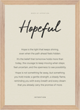 Hopeful Word of Intention Framed print A3 (29.7 x 42  cm) Wood frame Linen paper