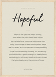 Hopeful Word of Intention Framed print A3 (29.7 x 42  cm) Wood frame Linen paper