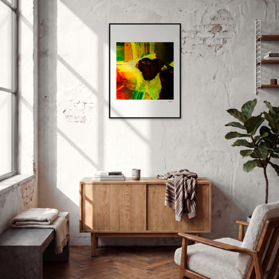 In the Eye Framed print 60x80 cm / 24x32″ Black frame in interior