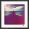 Indigo Sky Framed print 40x40 cm / 16x16″ Black frame 27