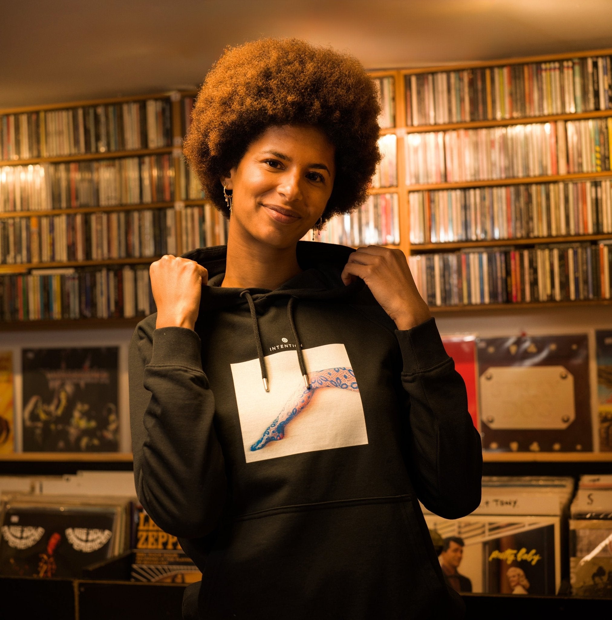 Jazzy - "Lacey Leg" Hoodie Black XS 1