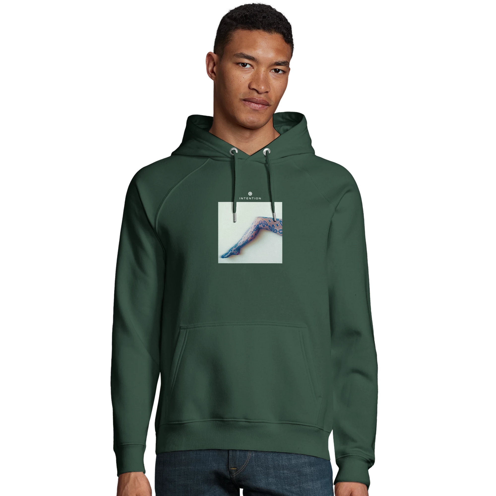 Jazzy - "Lacey Leg" Hoodie Bottle Green XS 3