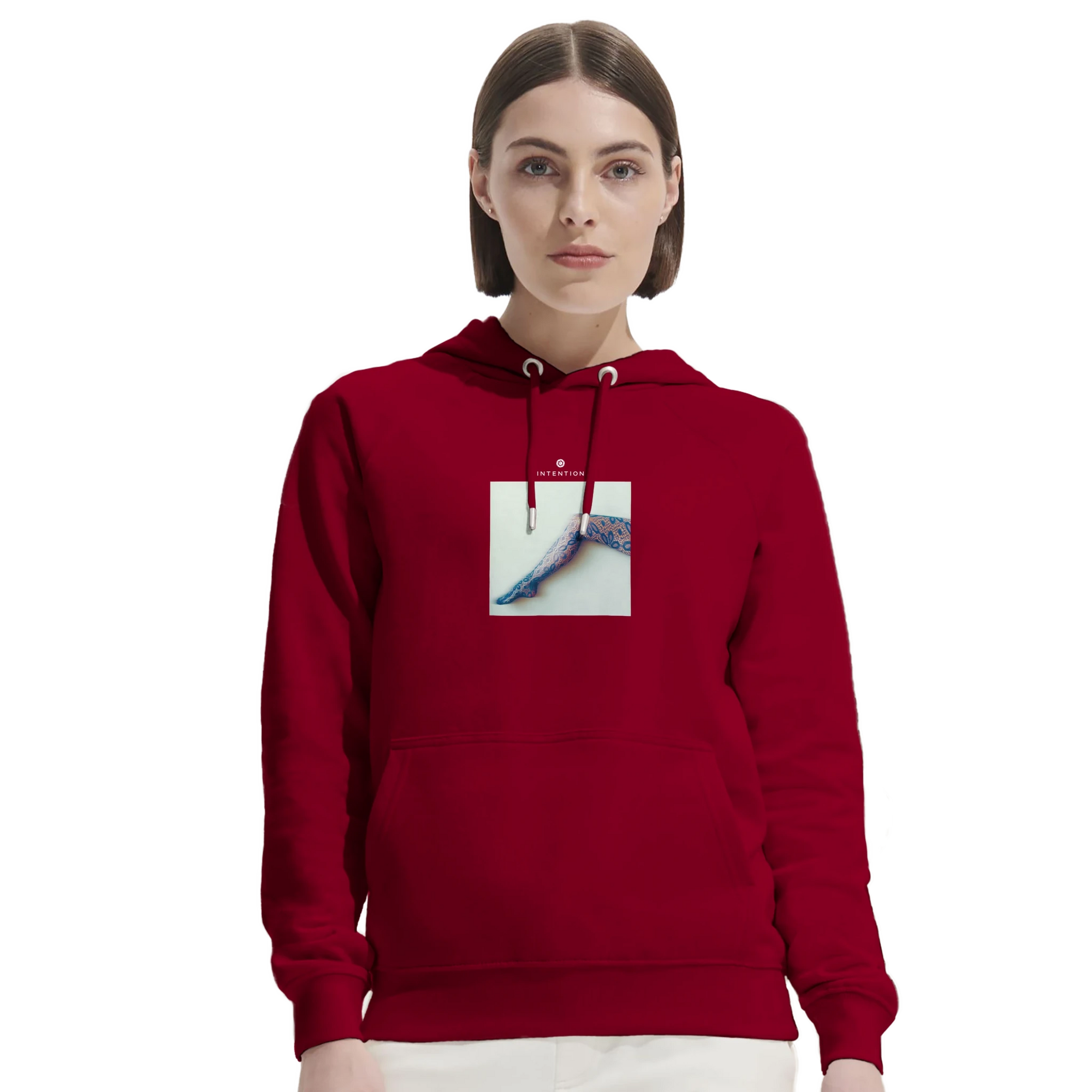 Jazzy - "Lacey Leg" Hoodie Burgundy XS 5