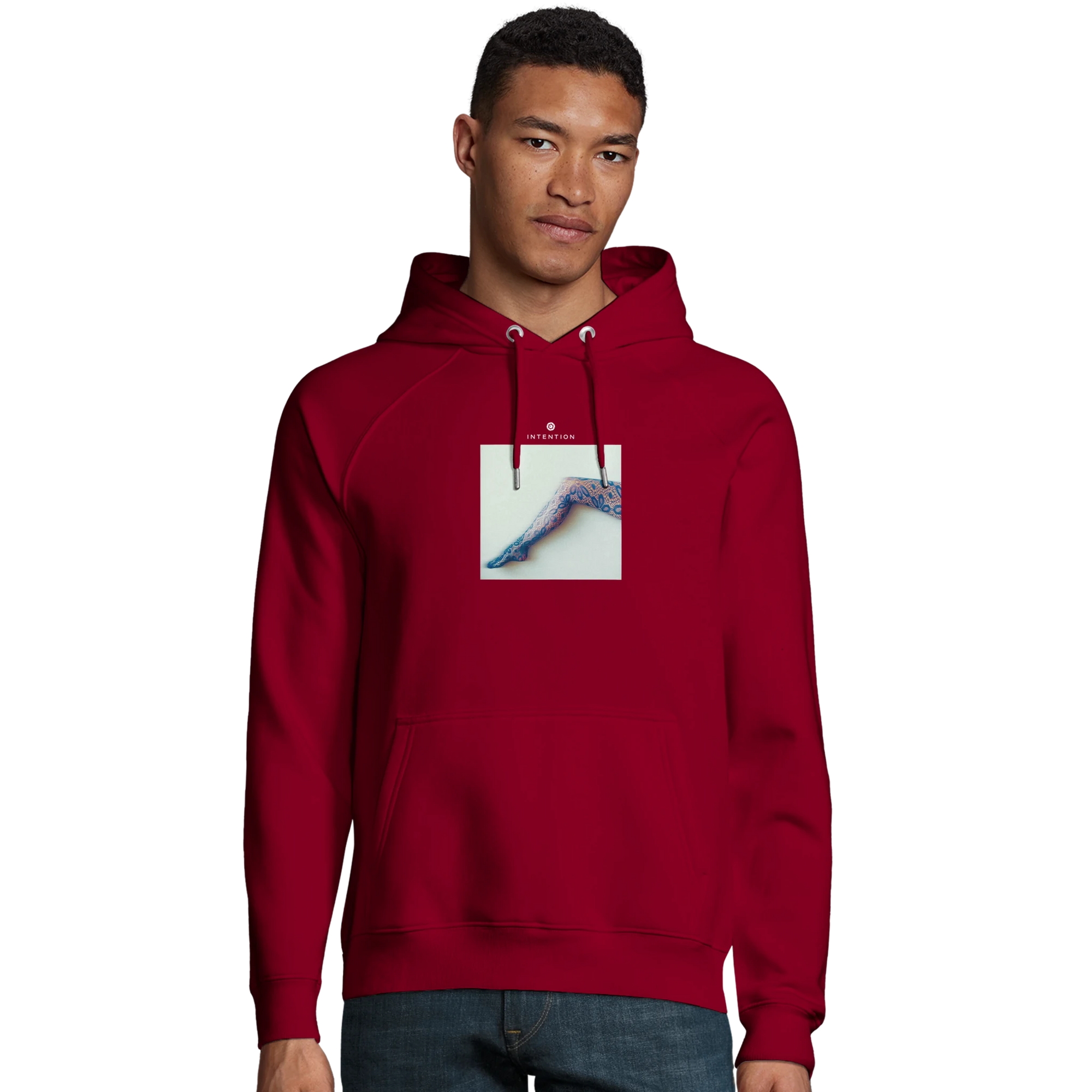 Jazzy - "Lacey Leg" Hoodie Burgundy XS 3