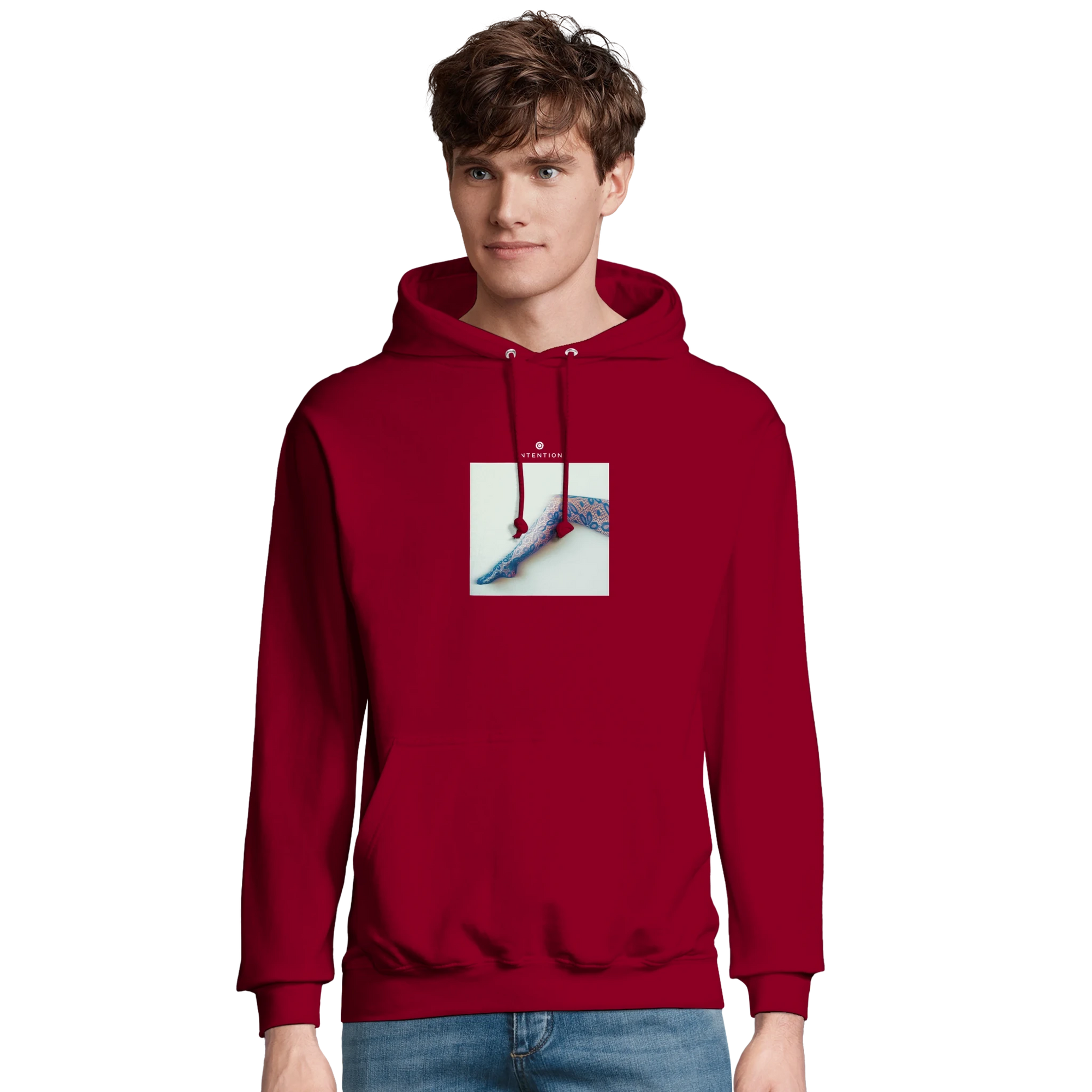 Jazzy - "Lacey Leg" Hoodie Burgundy XS 11