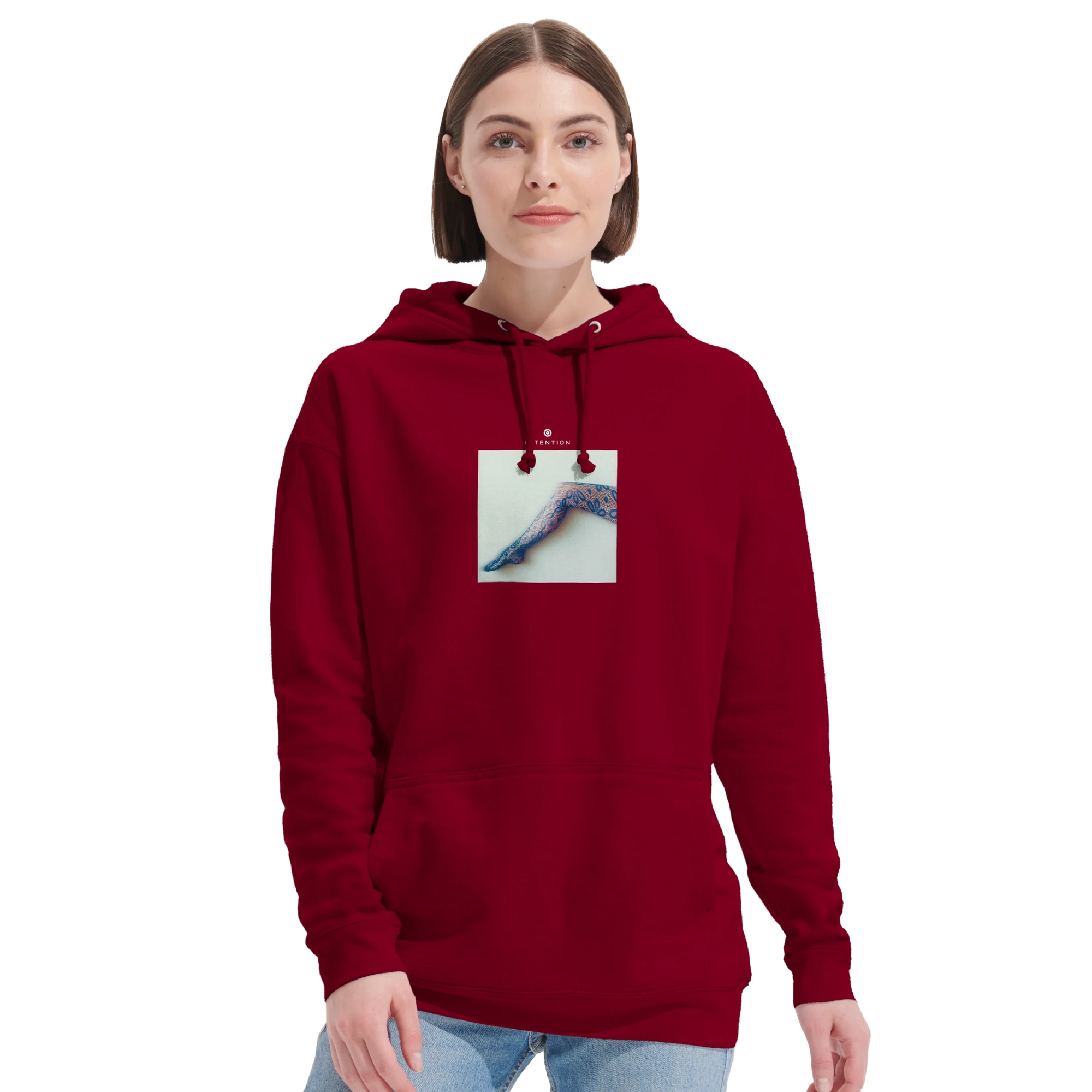 Jazzy - "Lacey Leg" Hoodie Burgundy XS 13