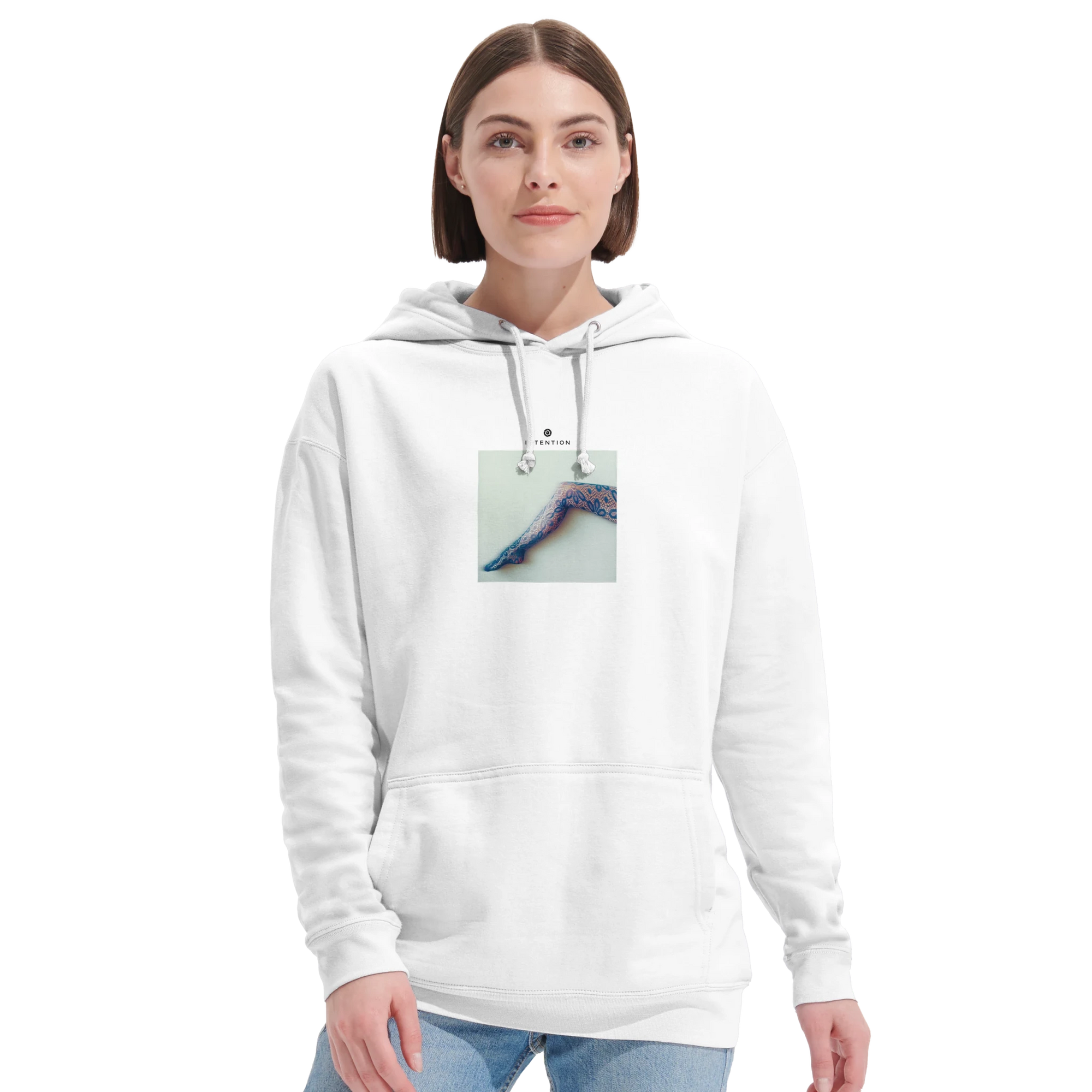 Jazzy - "Lacey Leg" Hoodie White XS 18
