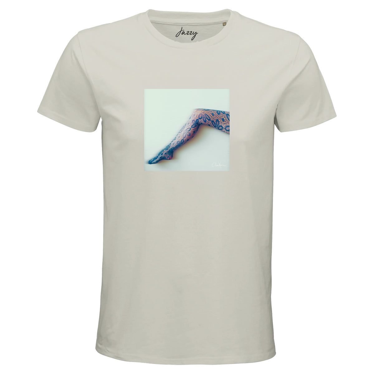 Jazzy - "Lacey Leg" T-shirt Ash 1