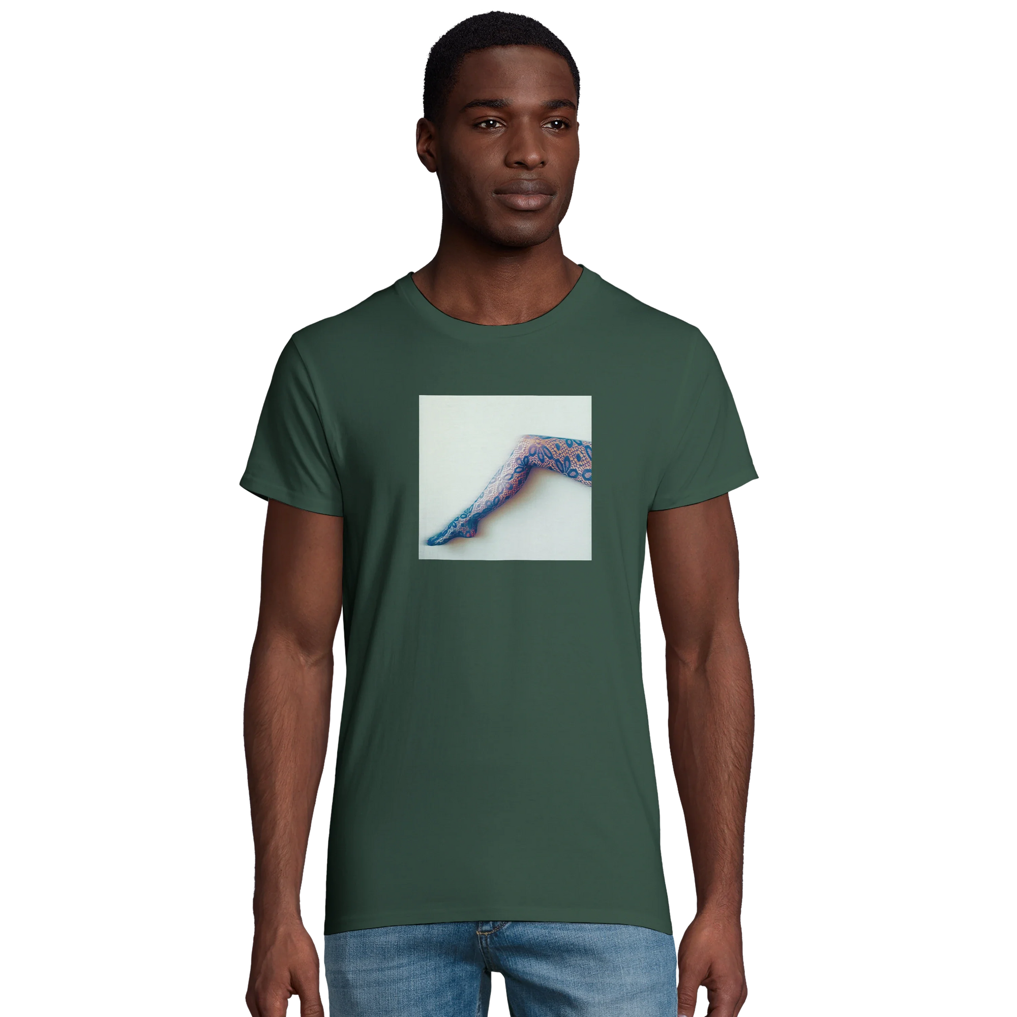 Jazzy - "Lacey Leg" T-shirt Bottle Green 3
