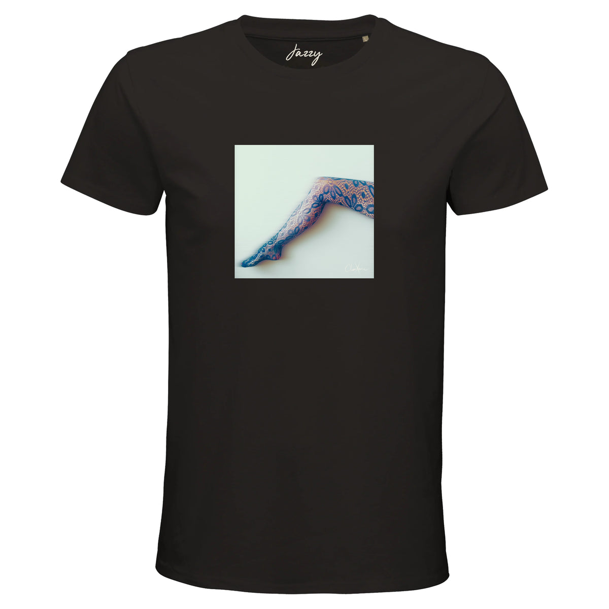 Jazzy - "Lacey Leg" T-shirt Deep Black 1