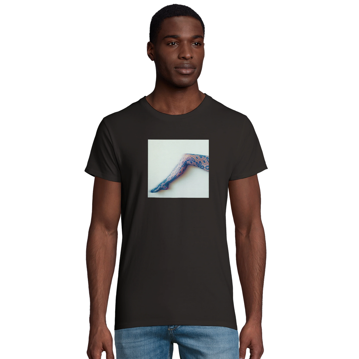 Jazzy - "Lacey Leg" T-shirt Deep Black 3