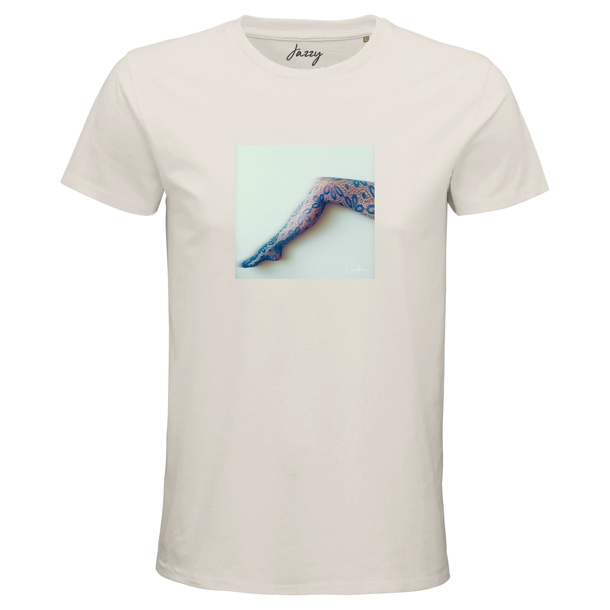 Jazzy - "Lacey Leg" T-shirt Off White 1
