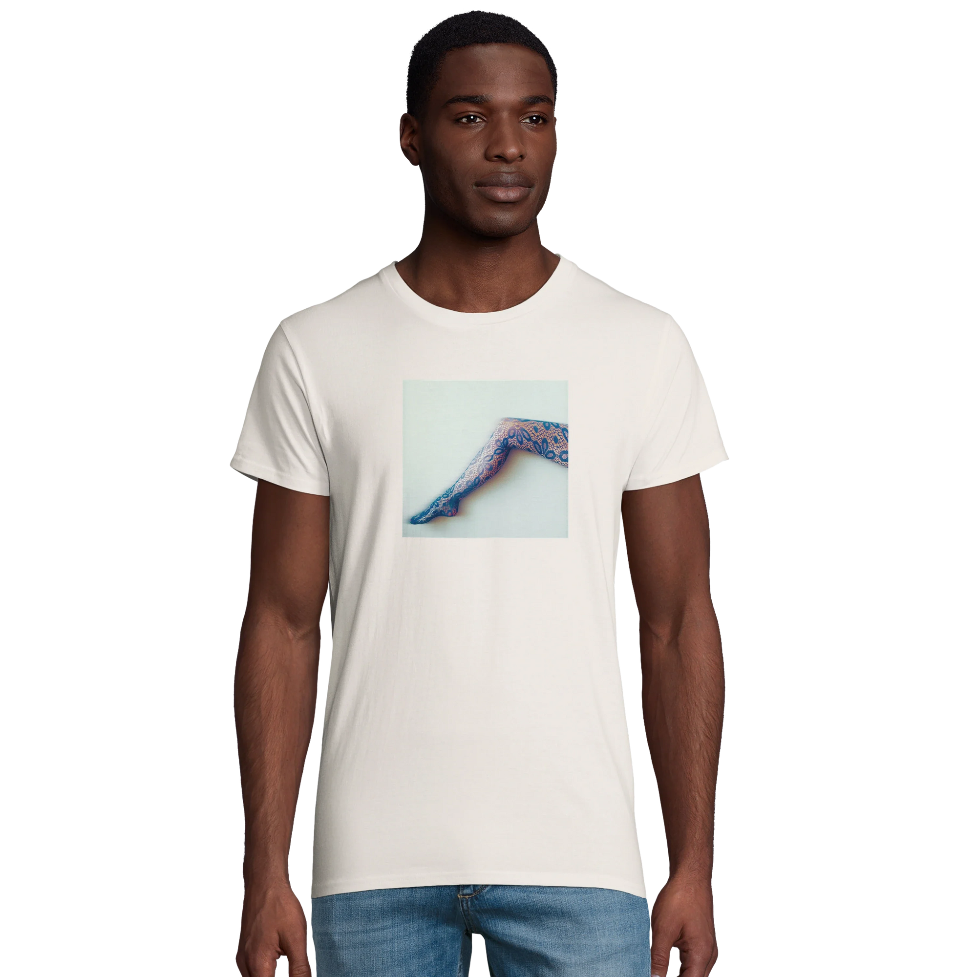 Jazzy - "Lacey Leg" T-shirt Off White 3