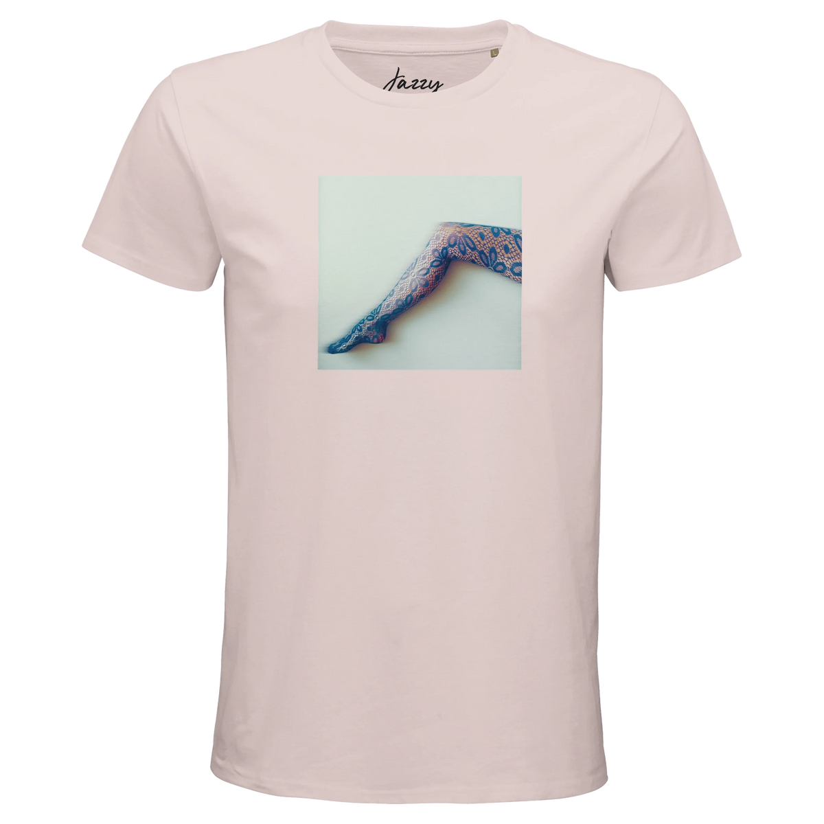Jazzy - "Lacey Leg" T-shirt Pale Pink 1