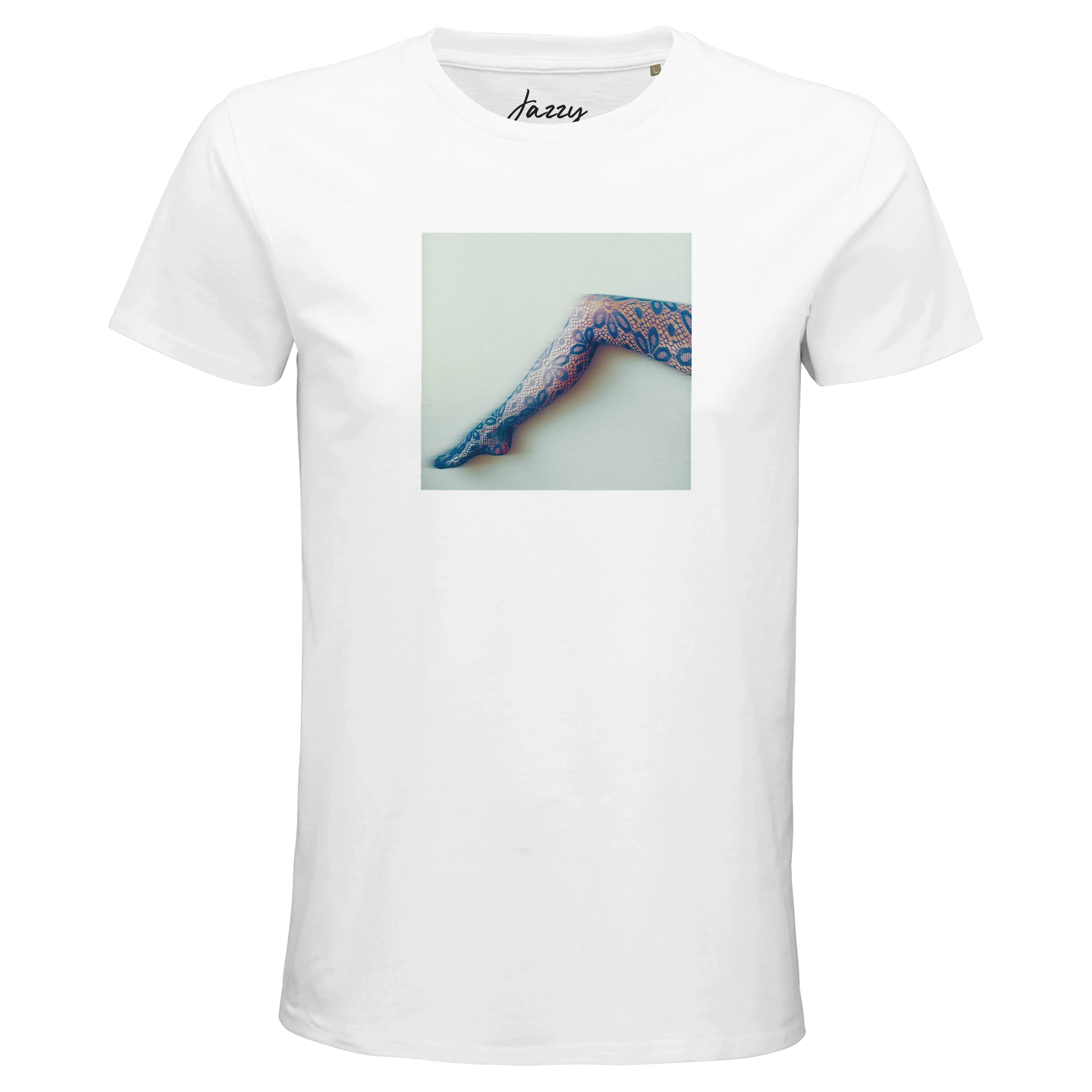 Jazzy - "Lacey Leg" T-shirt White 1
