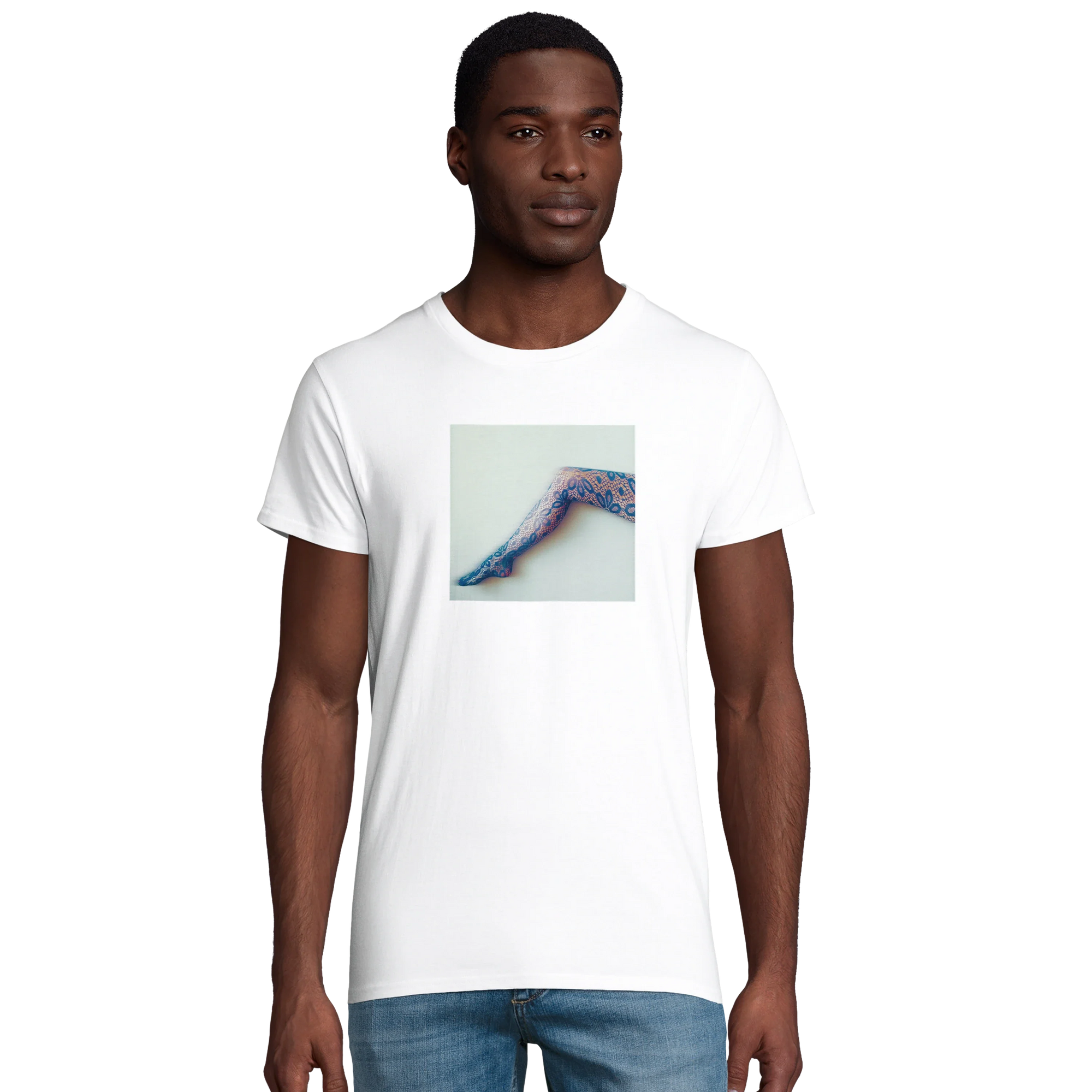 Jazzy - "Lacey Leg" T-shirt White 3