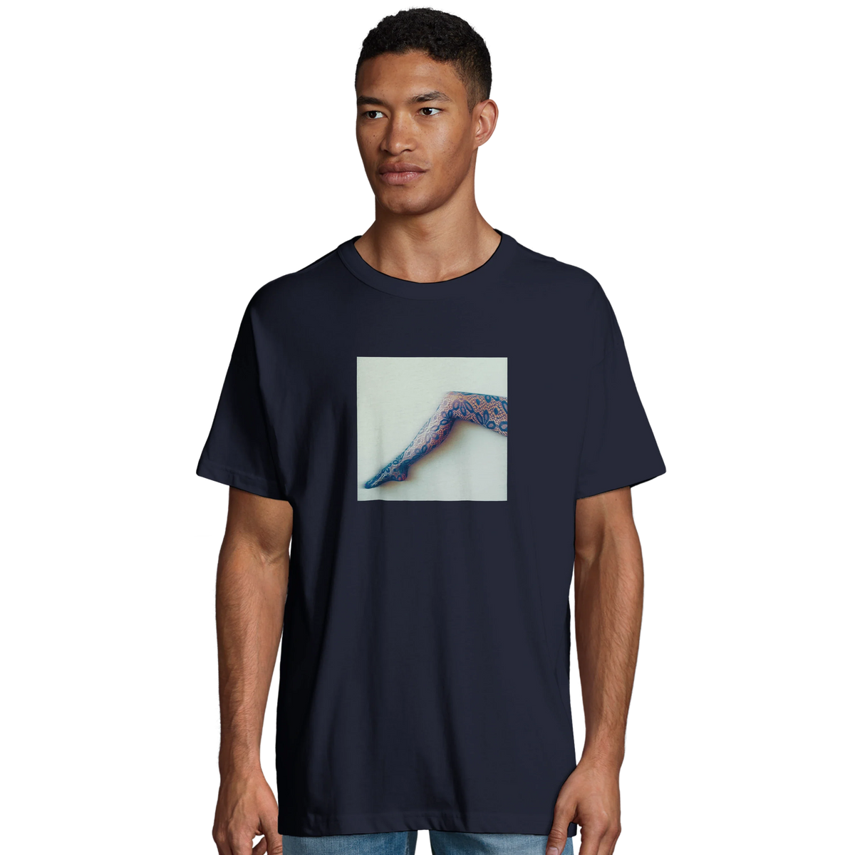 Jazzy - "Lacey Leg" T-shirt French Navy 3