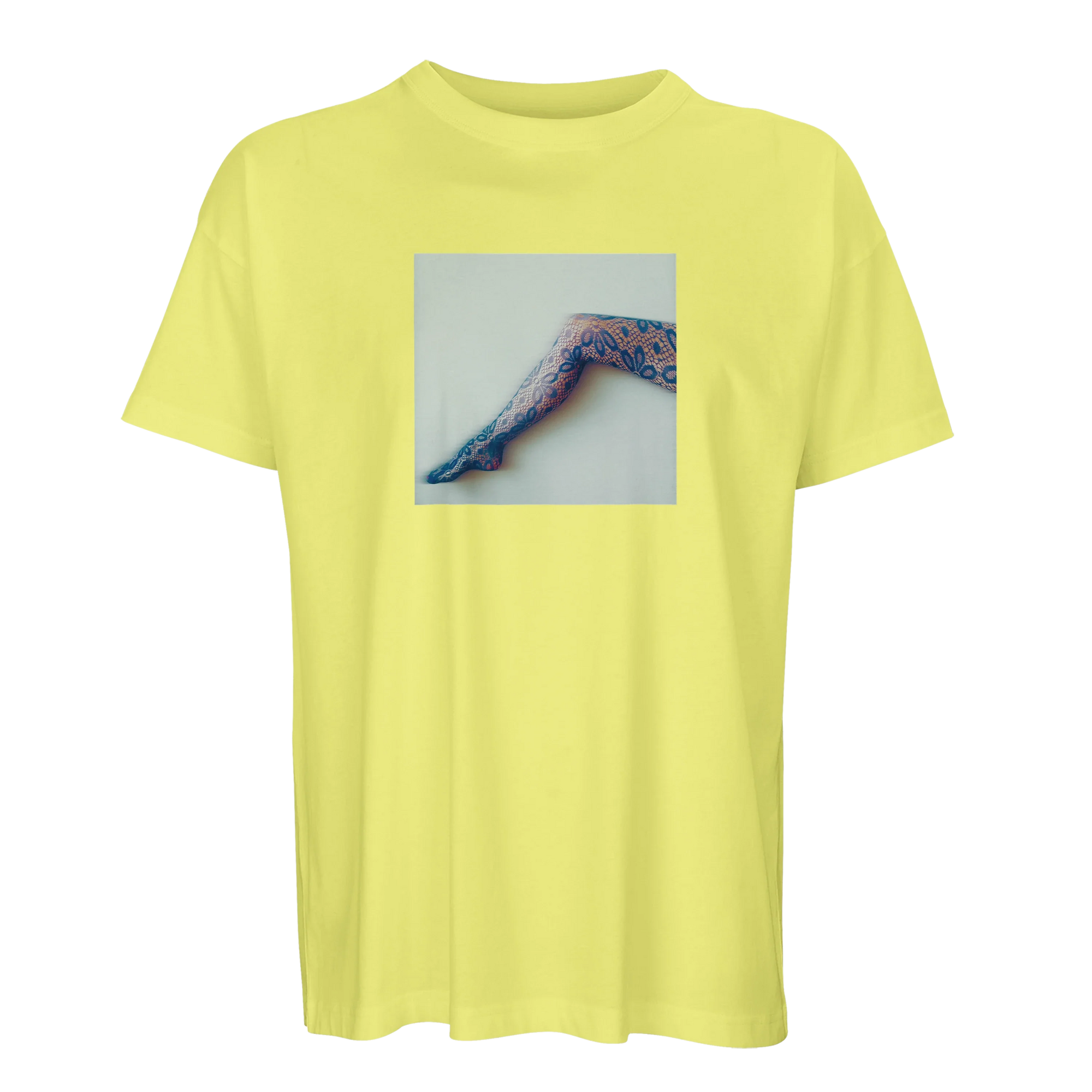 Jazzy - "Lacey Leg" T-shirt Light Yellow 1