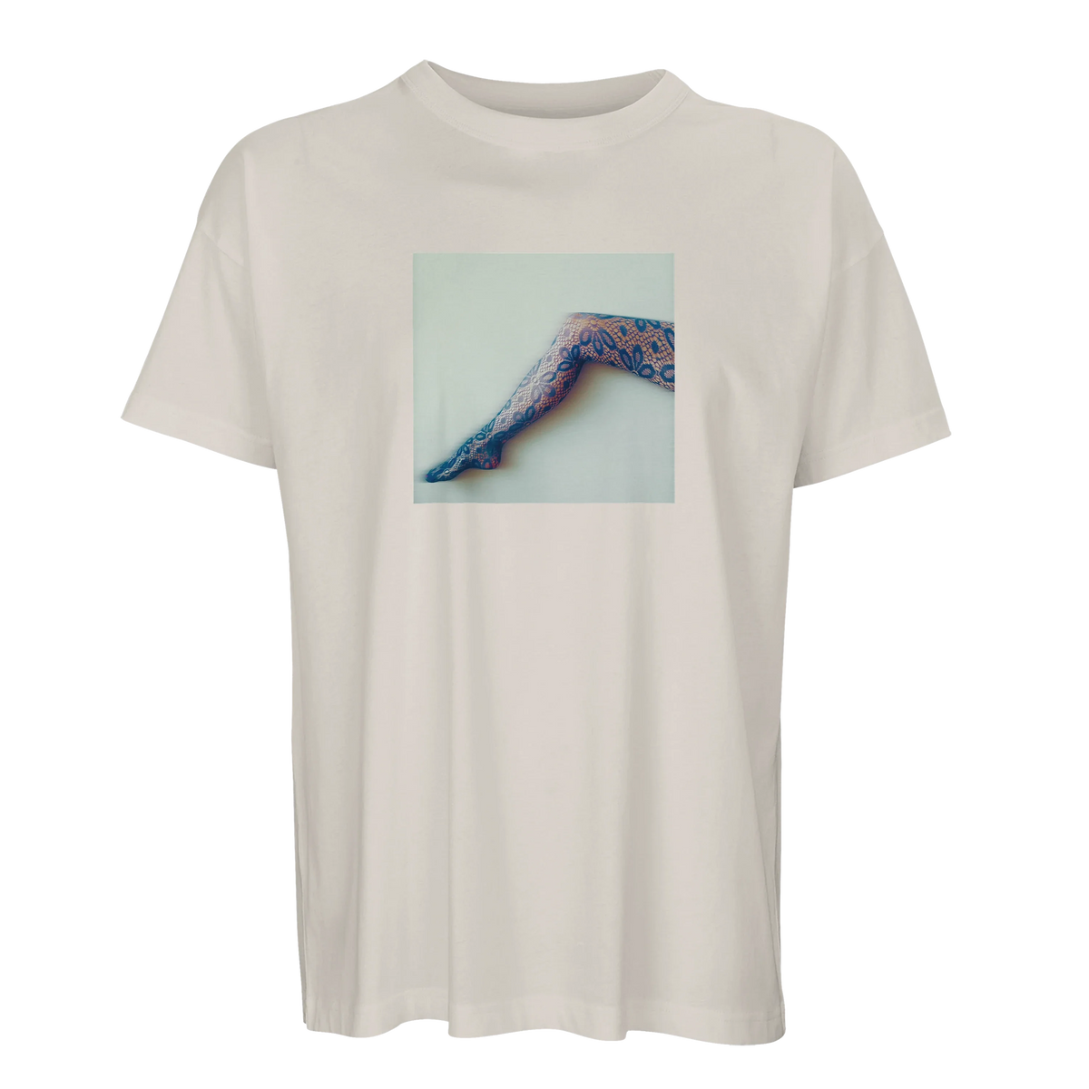 Jazzy - "Lacey Leg" T-shirt Off White 1