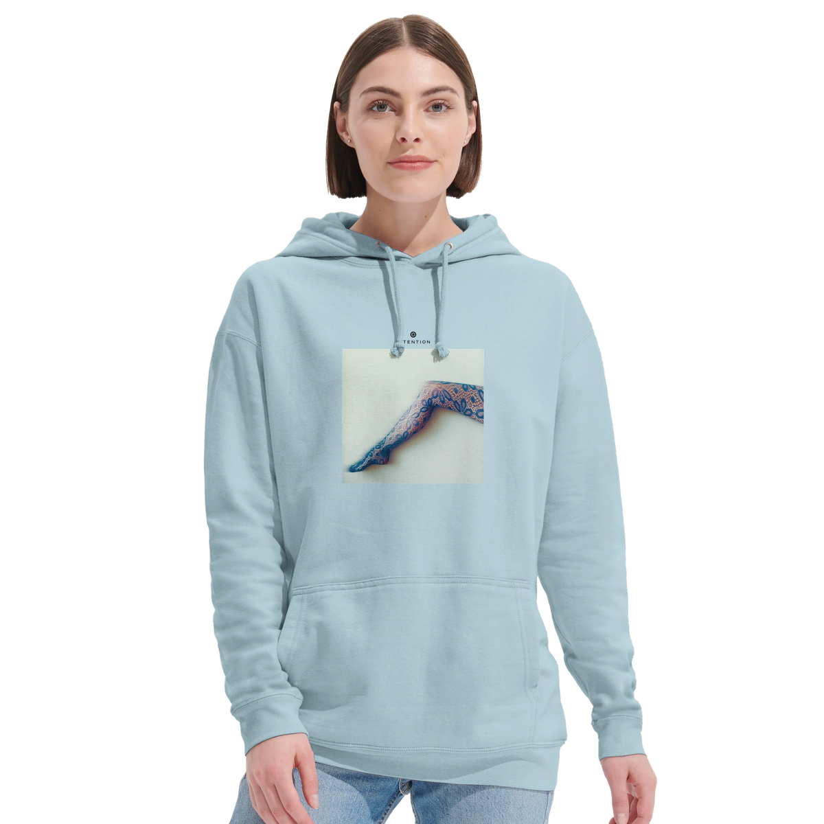 Jazzy - "Lacey Leg" Hoodie creamy blue 5