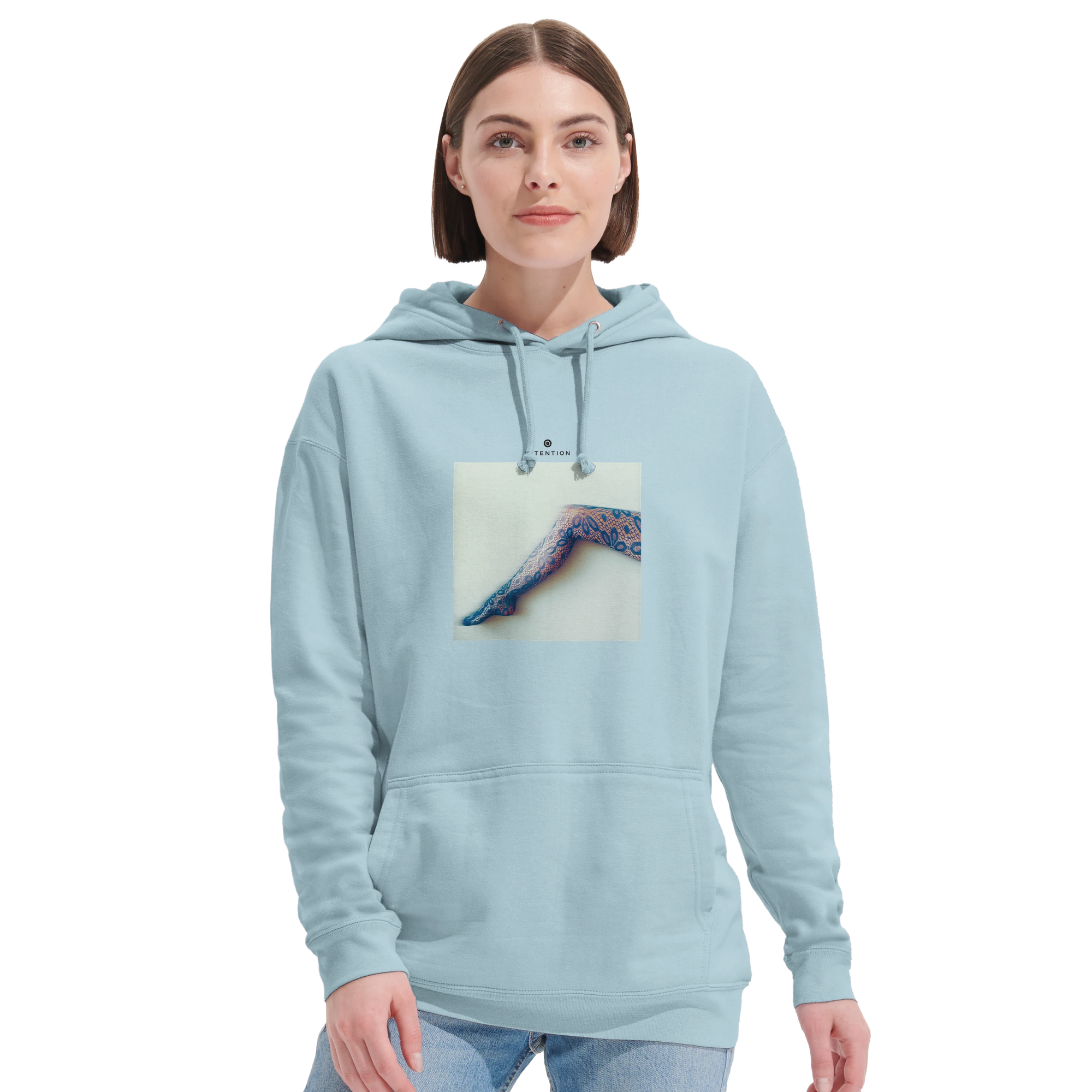 Jazzy - "Lacey Leg" Hoodie creamy blue XS 5