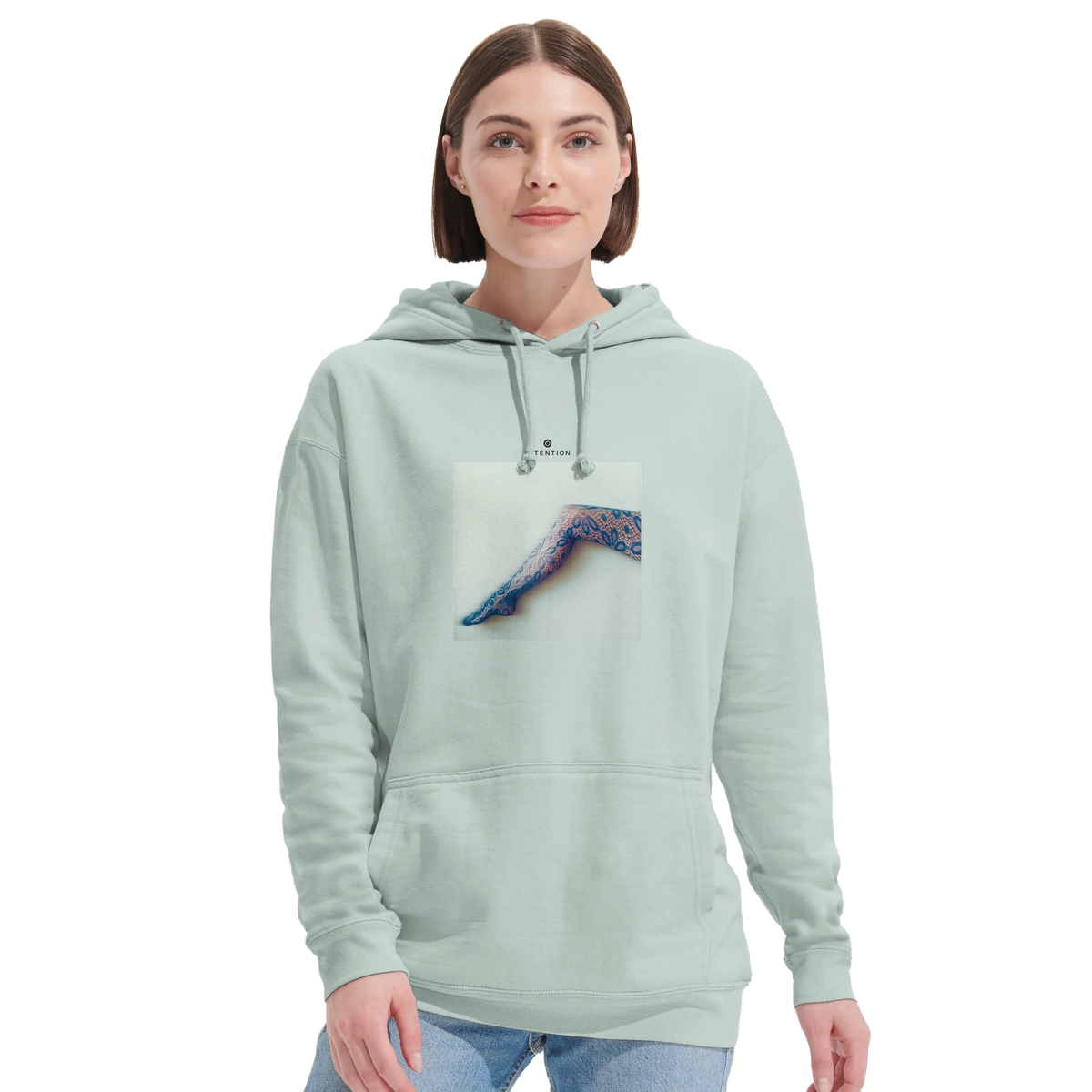 Jazzy - "Lacey Leg" Hoodie creamy green 5