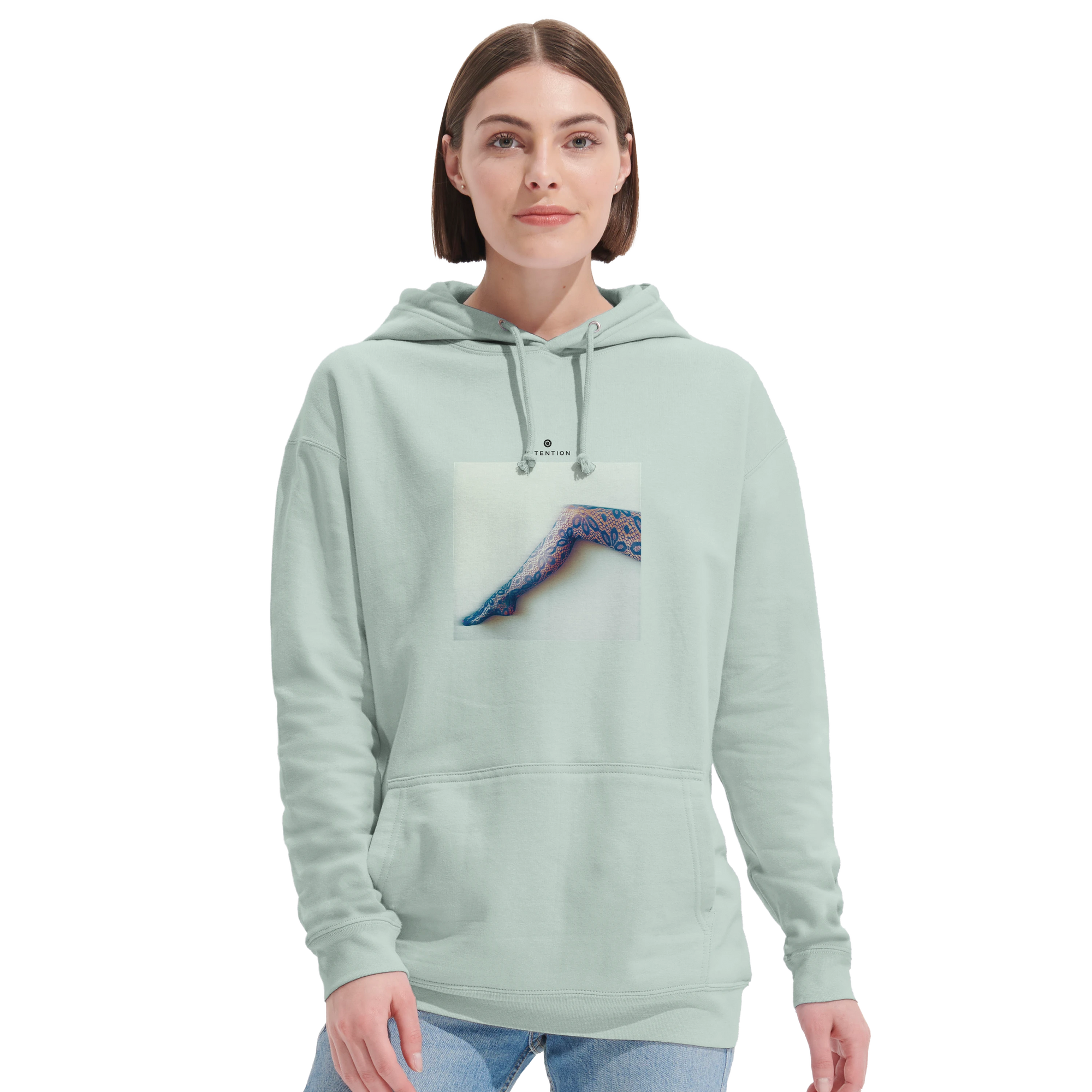 Jazzy - "Lacey Leg" Hoodie creamy green XS 5