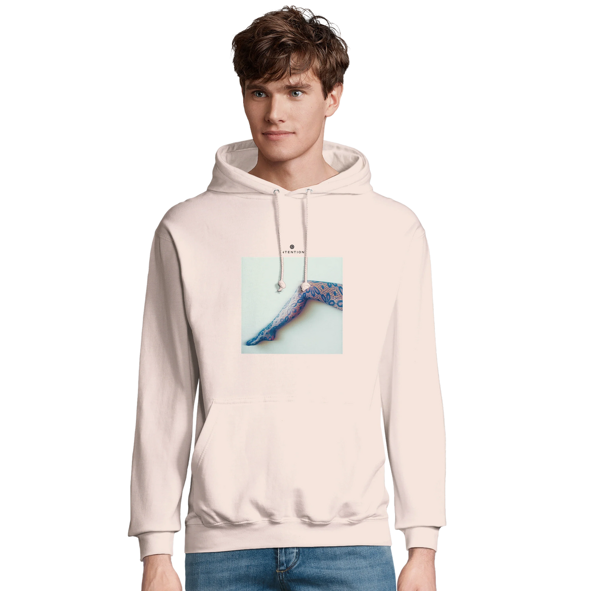Jazzy - "Lacey Leg" Hoodie creamy pink 3