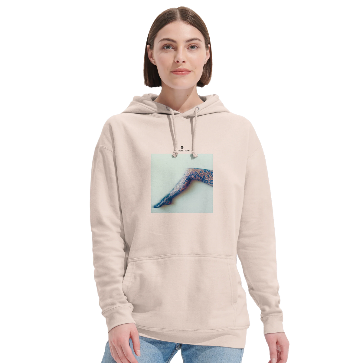 Jazzy - "Lacey Leg" Hoodie creamy pink 5