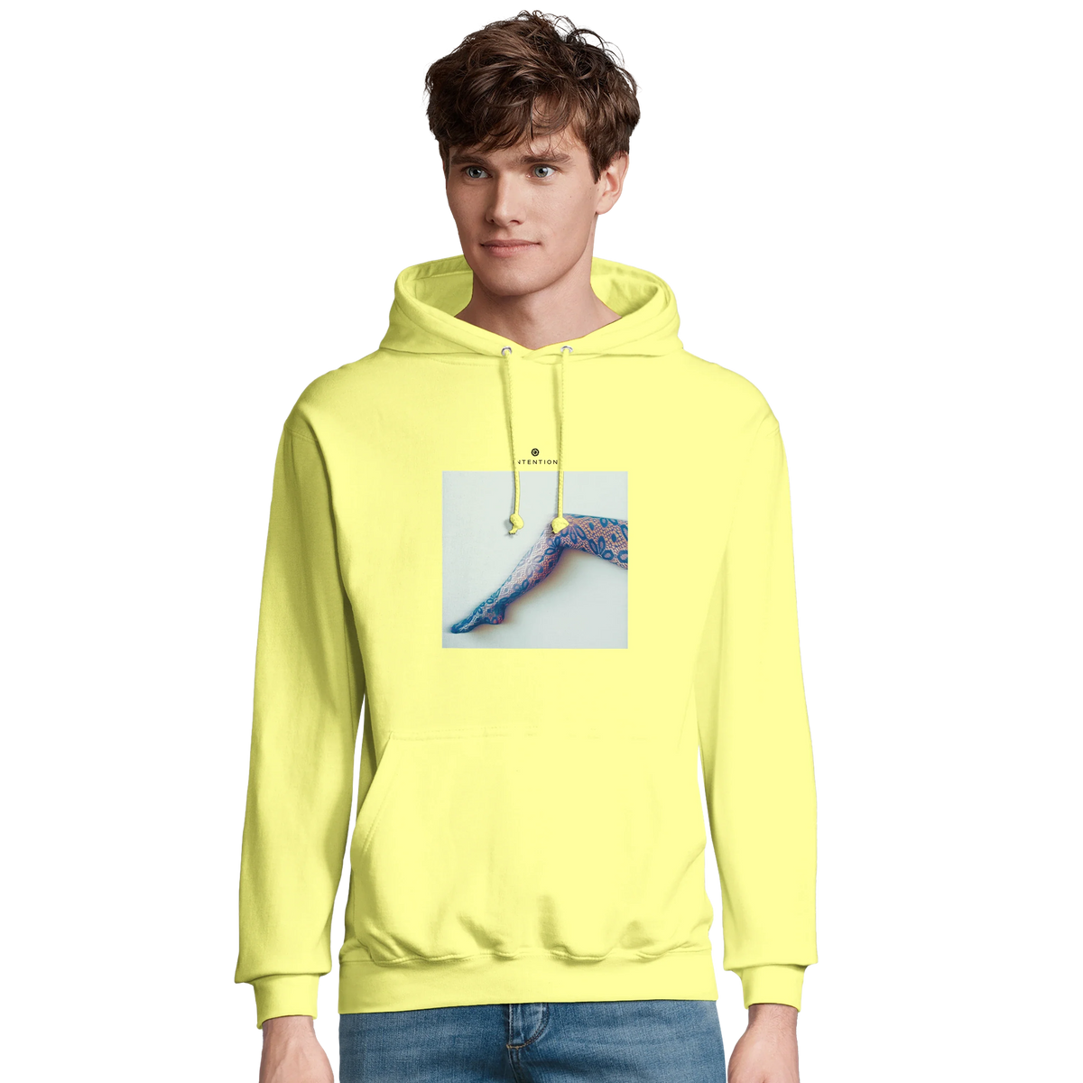 Jazzy - "Lacey Leg" Hoodie Light Yellow 3