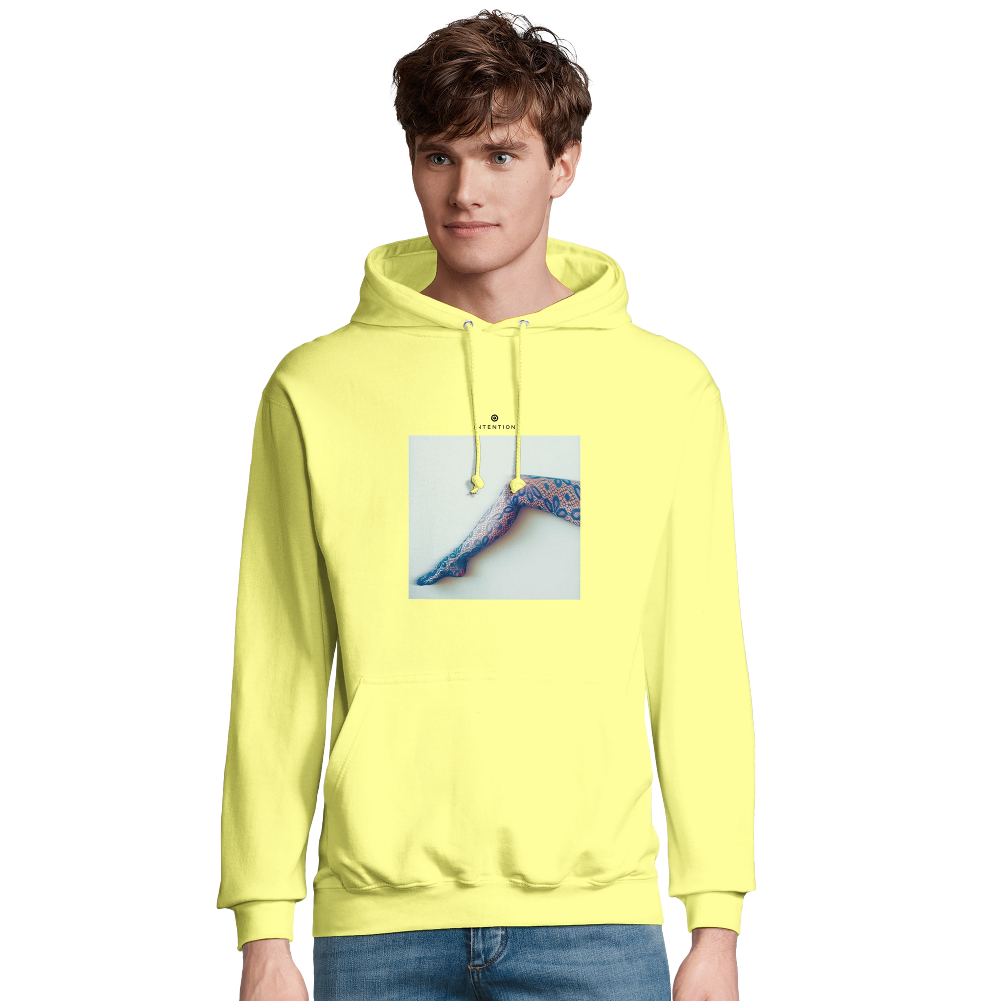 Jazzy - "Lacey Leg" Hoodie Light Yellow XS 3