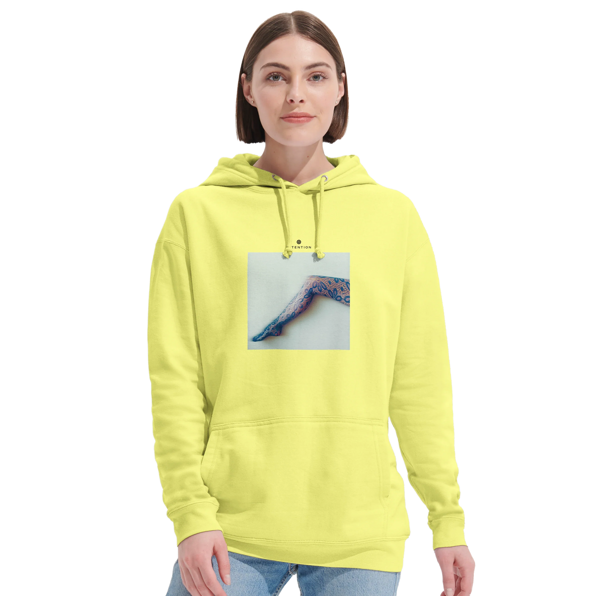 Jazzy - "Lacey Leg" Hoodie Light Yellow 5