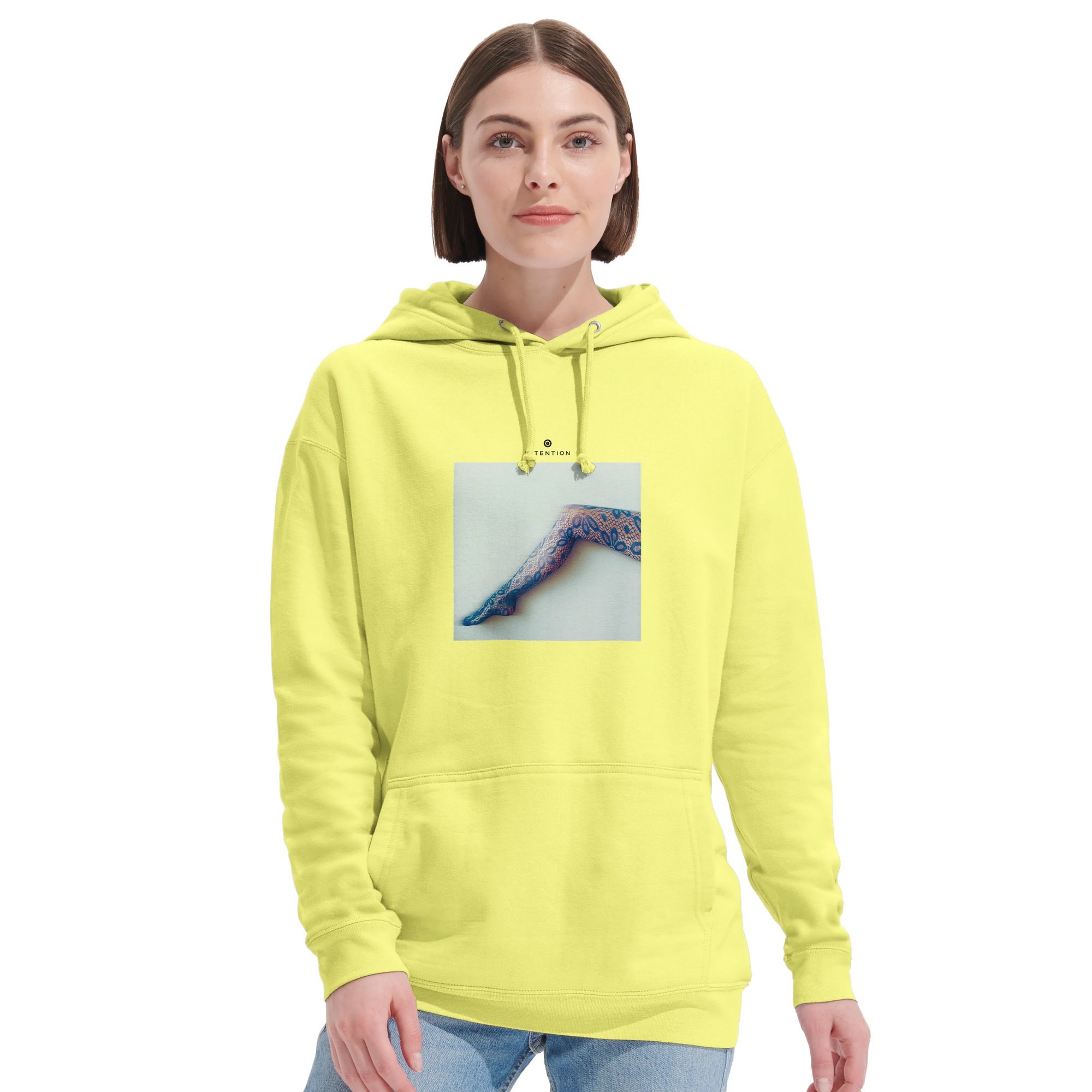 Jazzy - "Lacey Leg" Hoodie Light Yellow XS 5