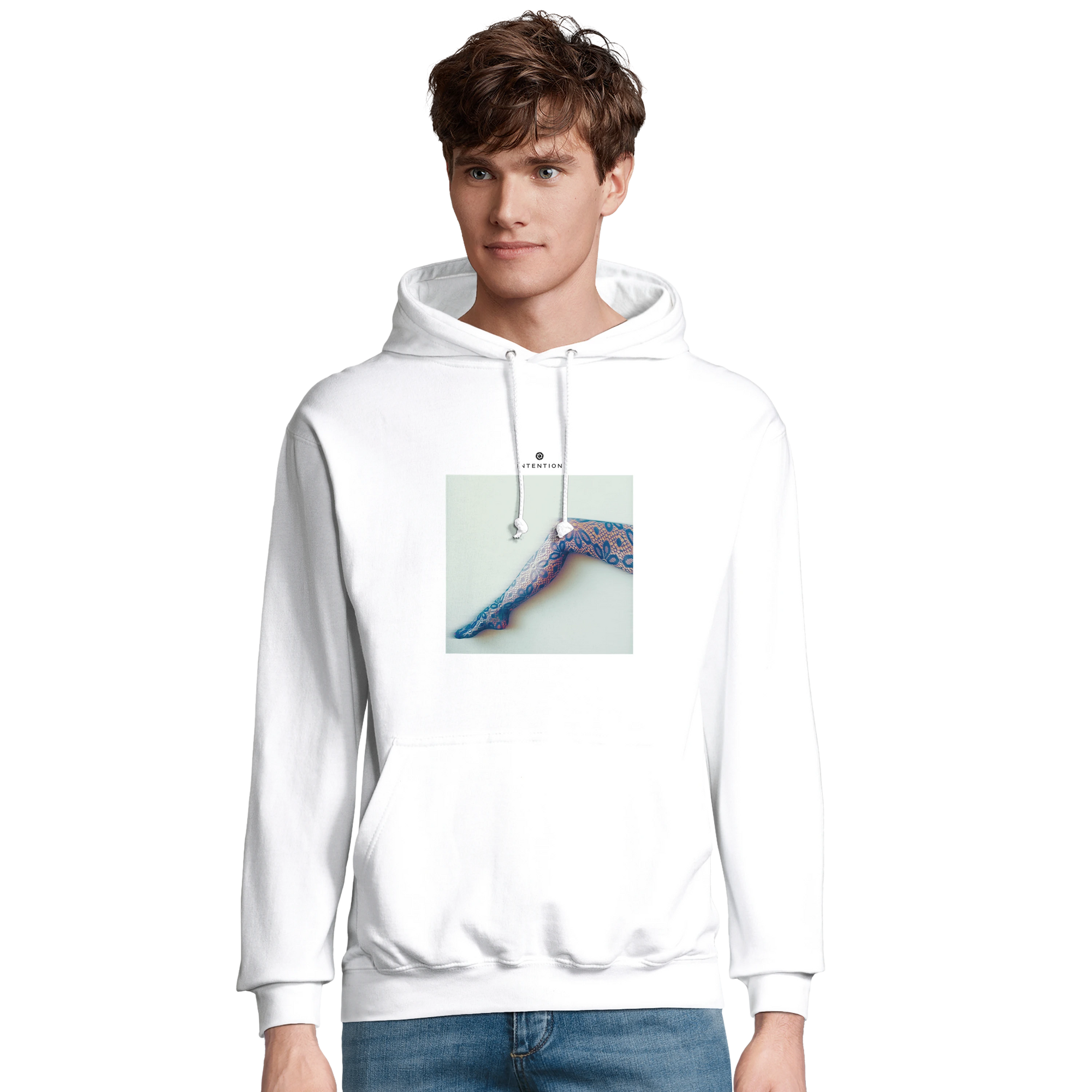 Jazzy - "Lacey Leg" Hoodie White XS 3