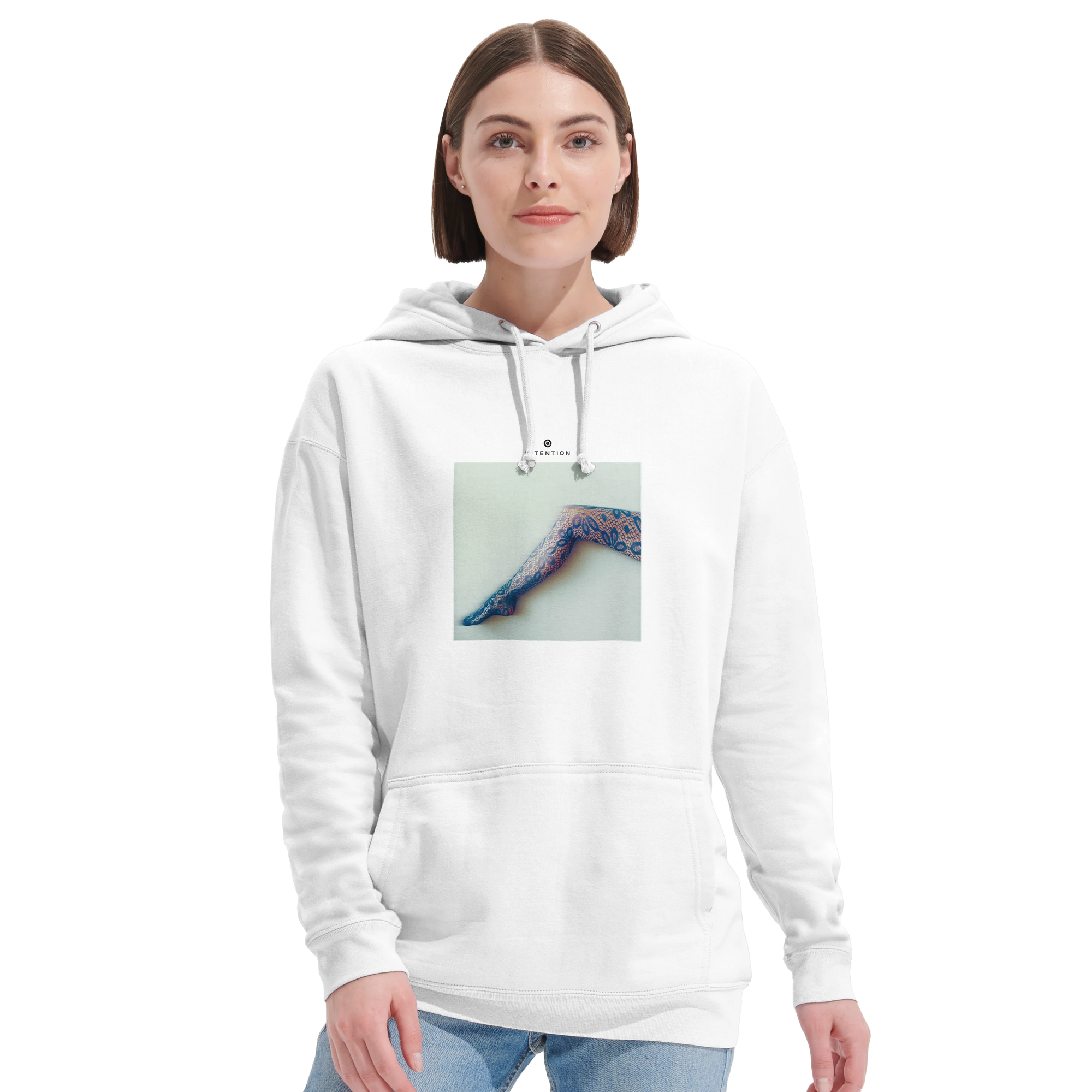 Jazzy - "Lacey Leg" Hoodie White XS 5