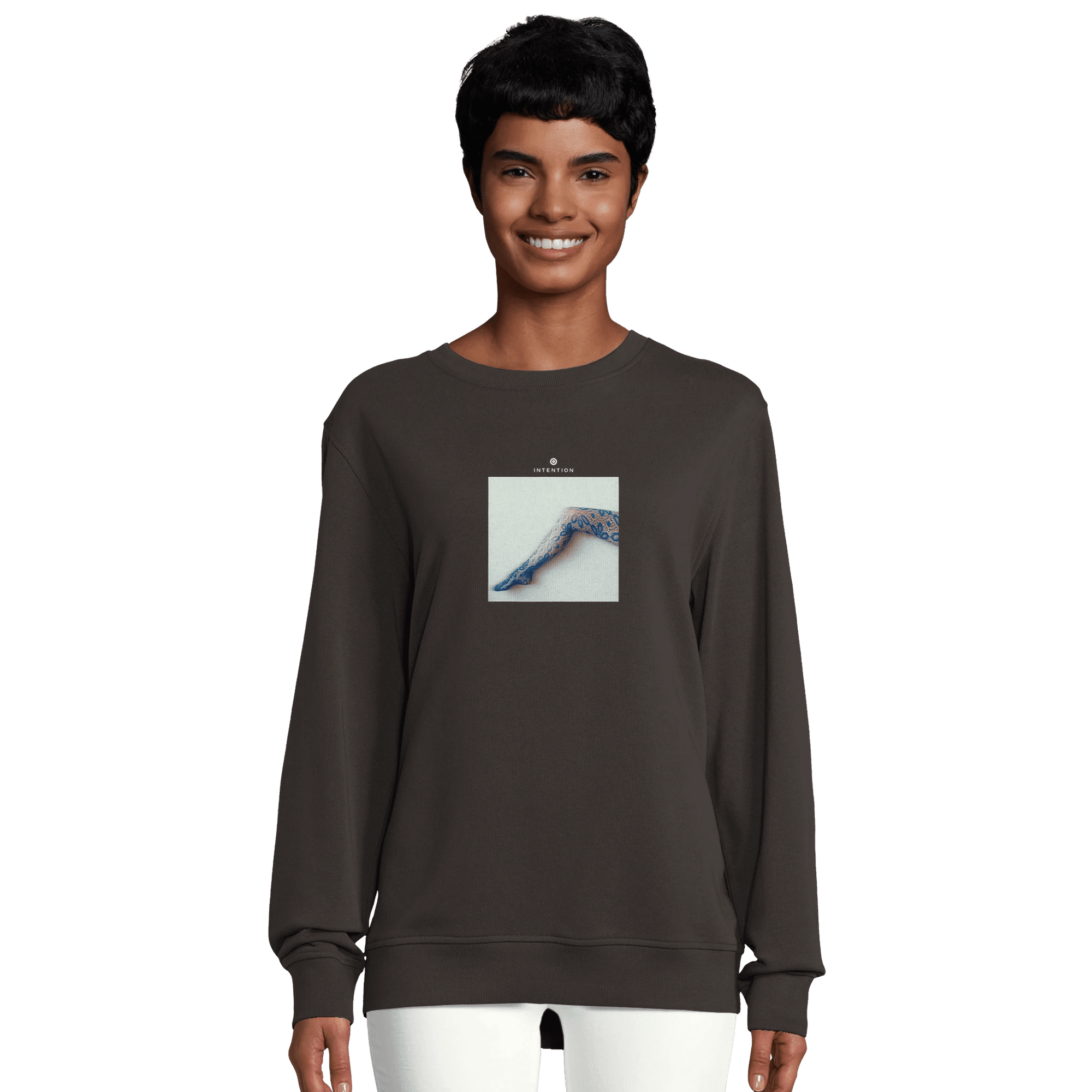 Jazzy - "Lacey Leg" Sweatshirt deep charcoal grey XS 6
