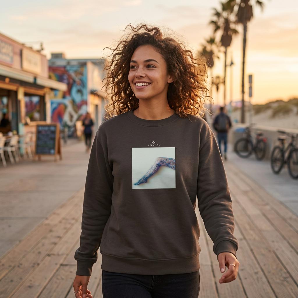 Jazzy - "Lacey Leg" Sweatshirt deep charcoal grey XS 1