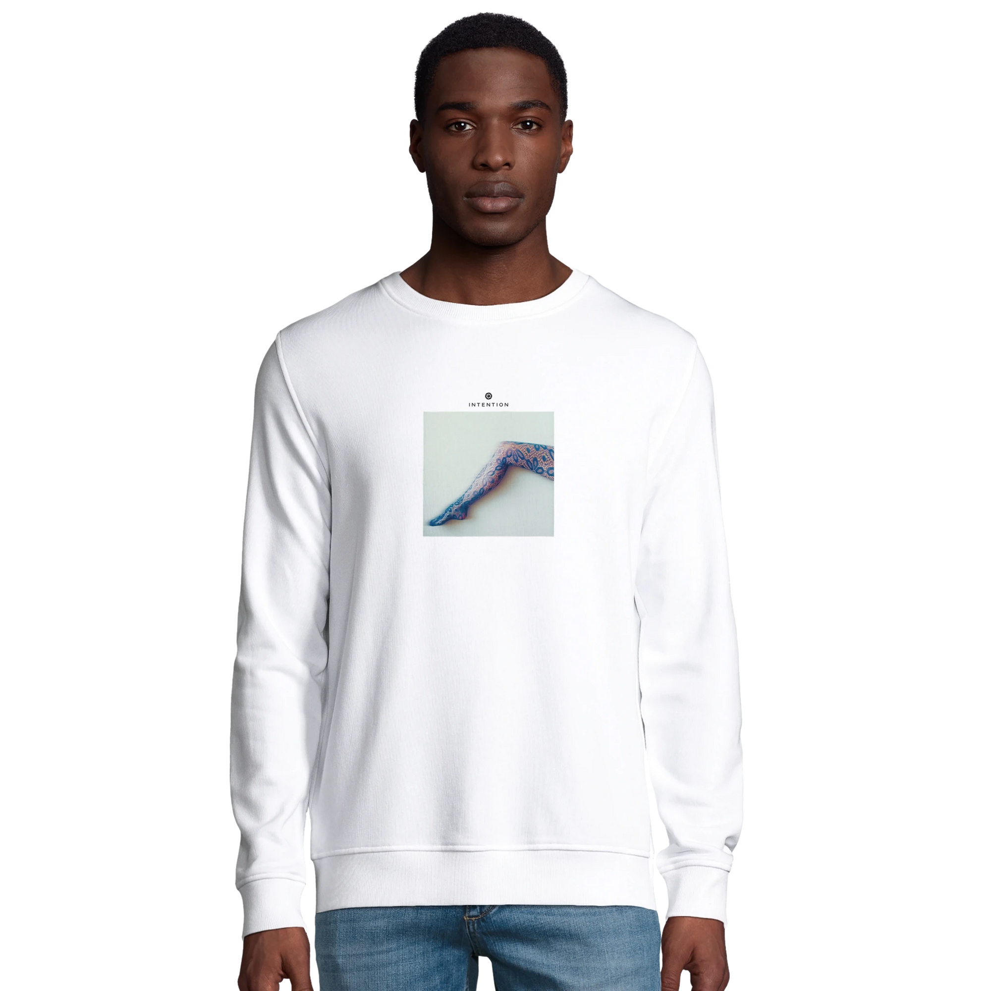 Jazzy - "Lacey Leg" Sweatshirt White XS 3