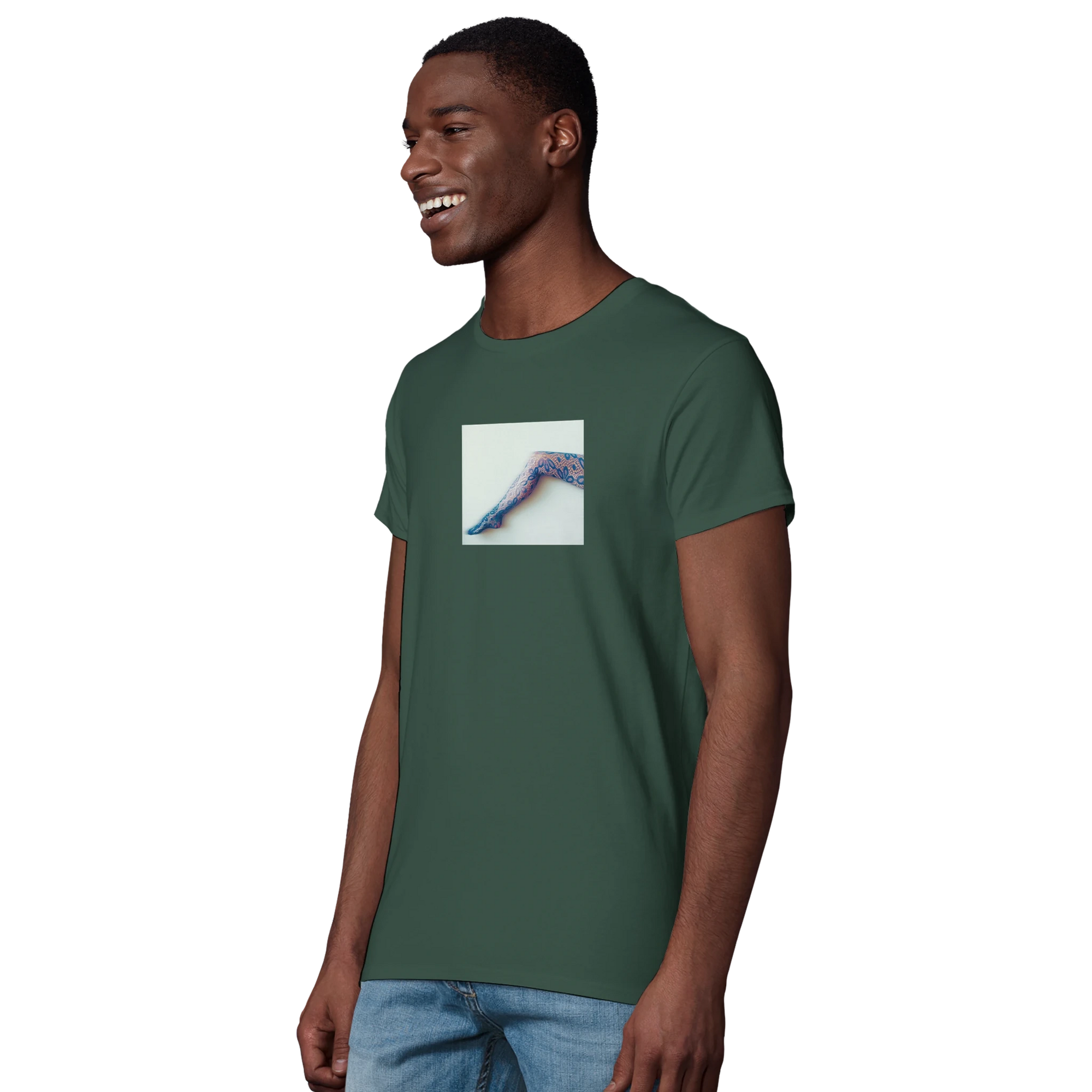 Jazzy - "Lacey Leg" T-shirt Bottle Green XS 6