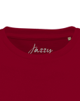Jazzy - "Lacey Leg" T-shirt Burgundy XS 2