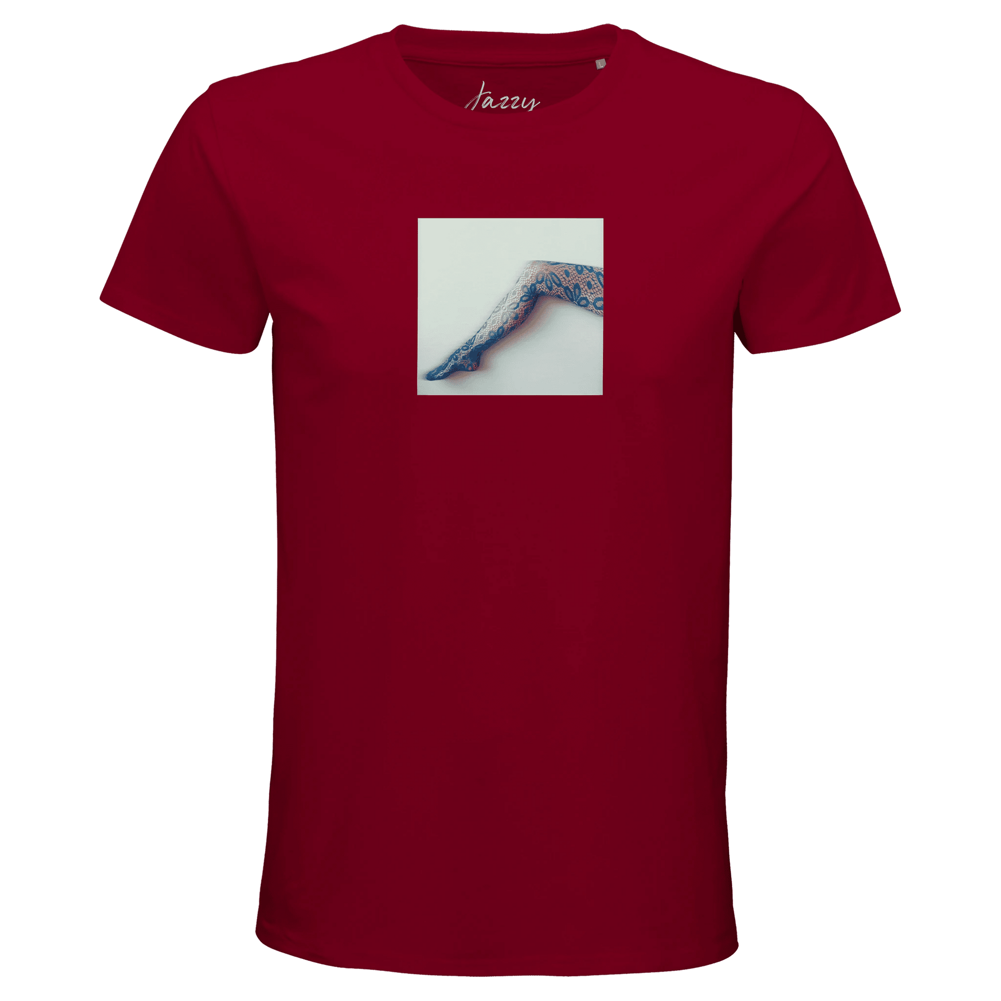 Jazzy - "Lacey Leg" T-shirt Burgundy XS 1