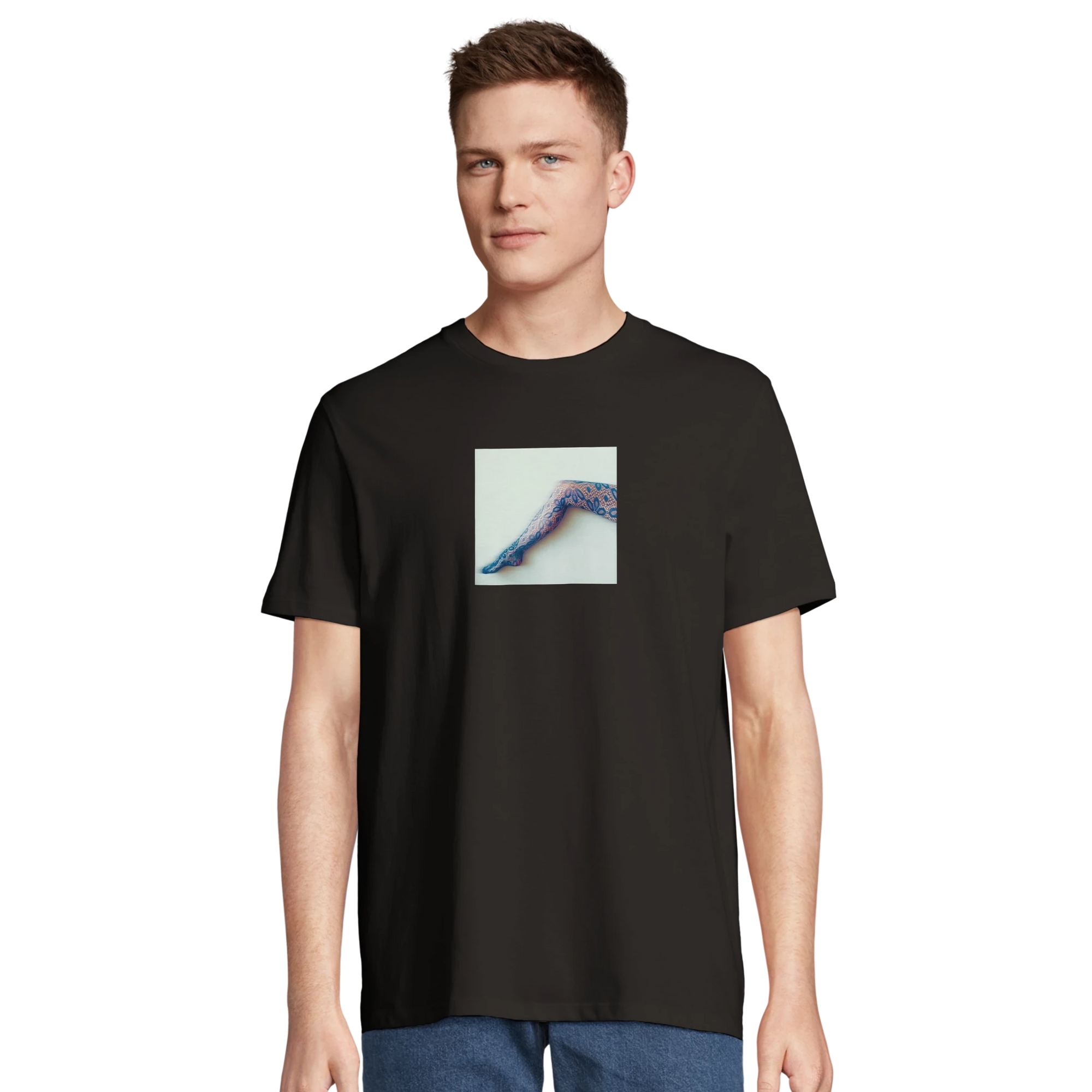 Jazzy - "Lacey Leg" T-shirt Deep Black XS 4