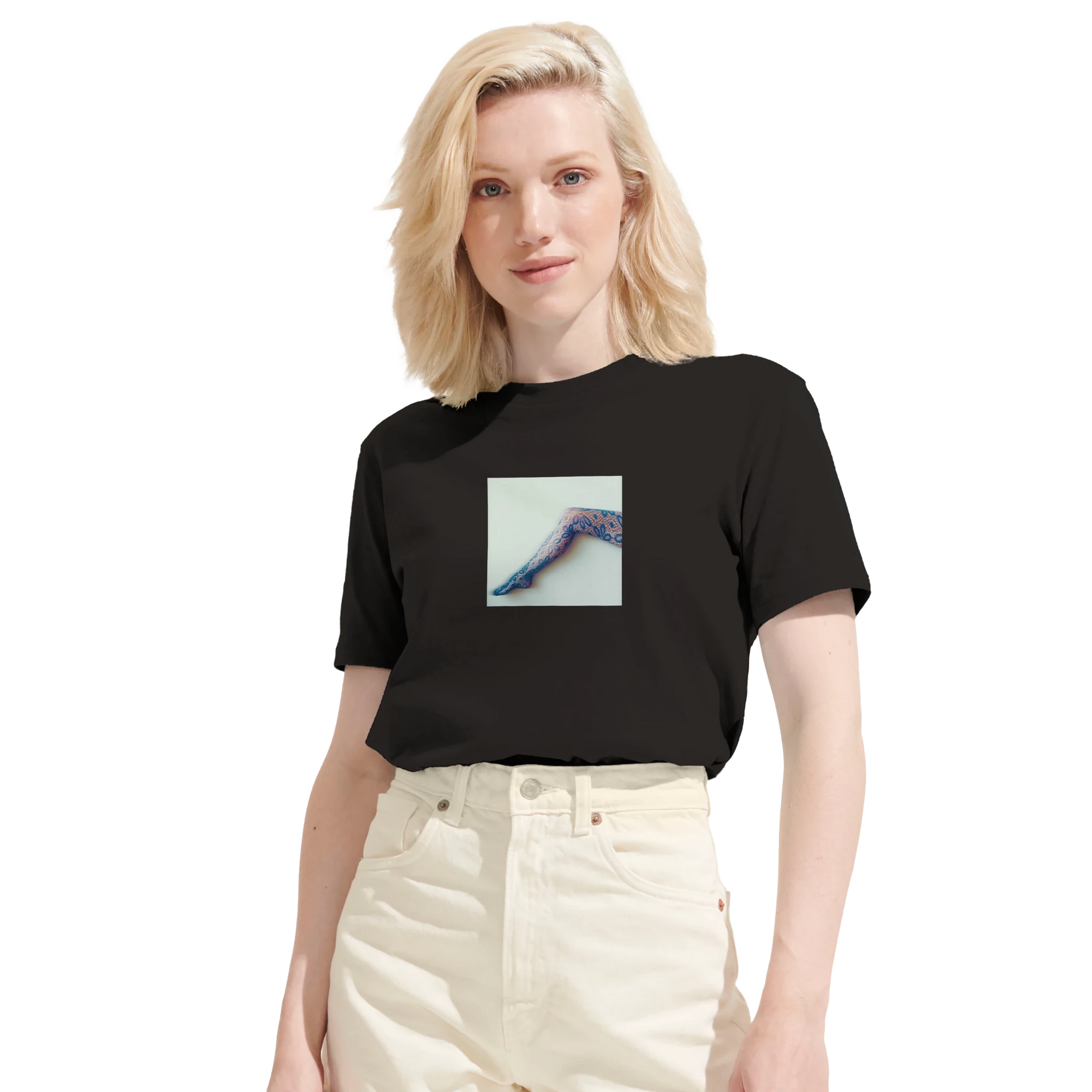 Jazzy - "Lacey Leg" T-shirt Deep Black XS 6