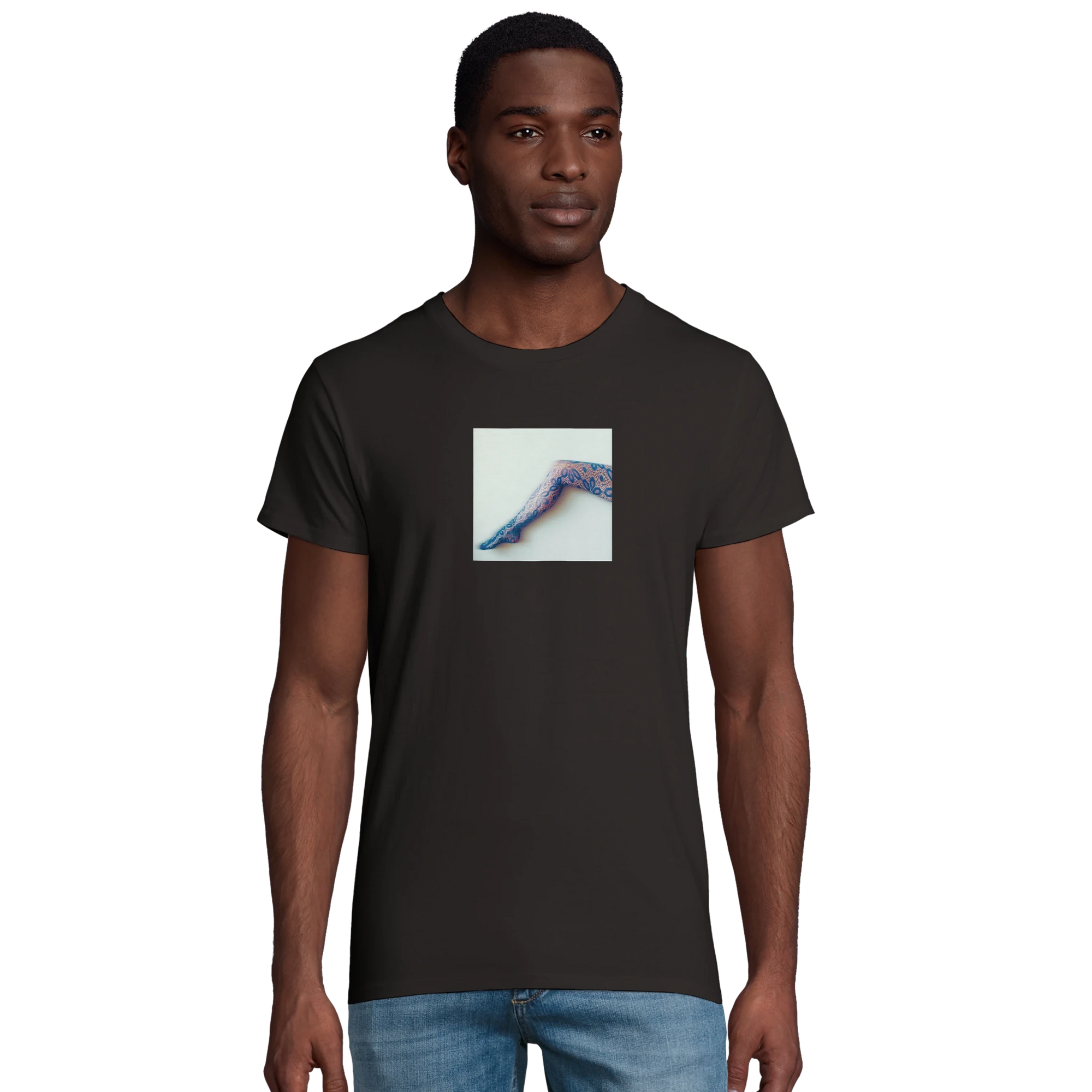 Jazzy - "Lacey Leg" T-shirt Deep Black XS 4