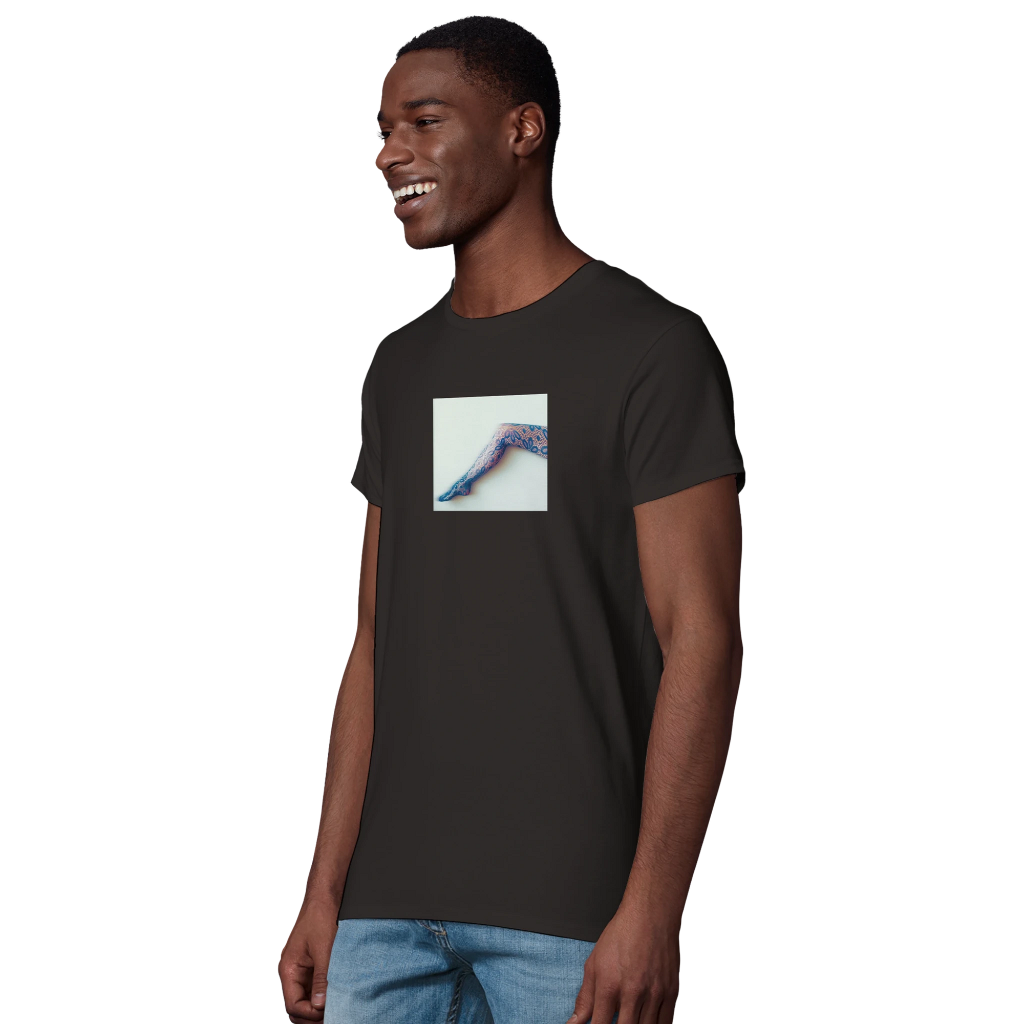 Jazzy - "Lacey Leg" T-shirt Deep Black XS 6