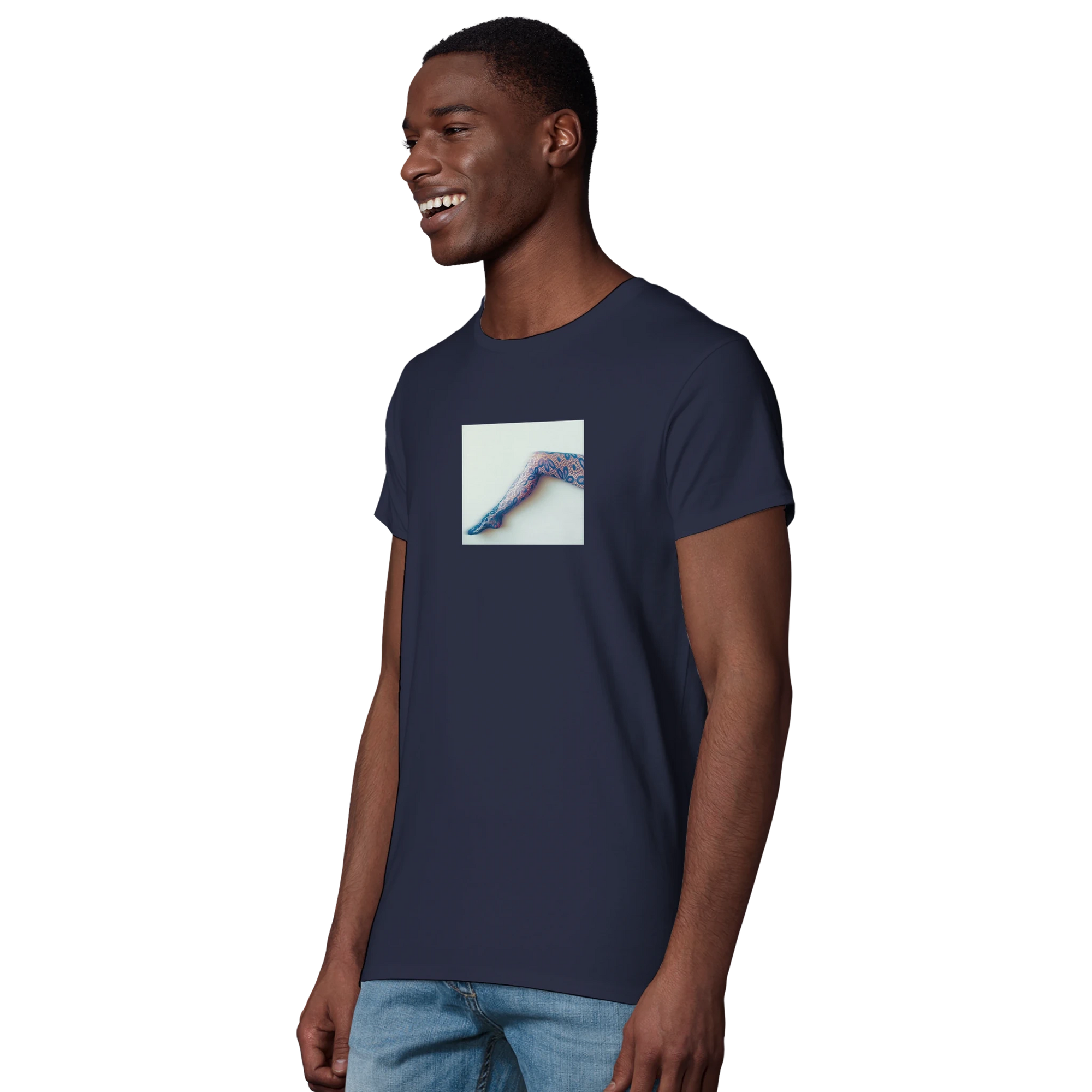Jazzy - "Lacey Leg" T-shirt French Navy XS 6