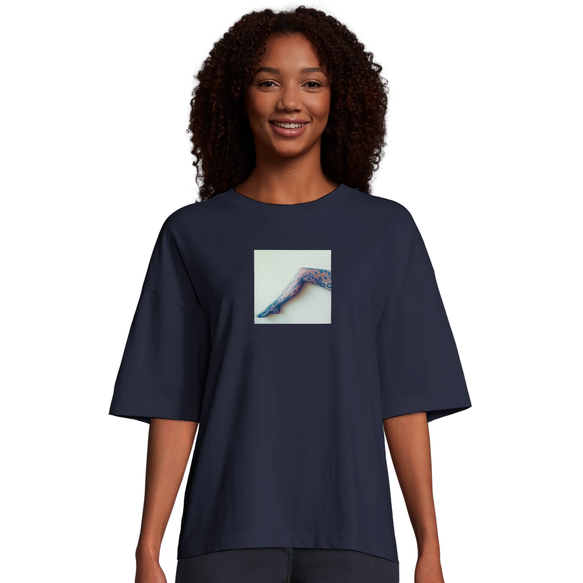 Jazzy - "Lacey Leg" T-shirt French Navy XS 27