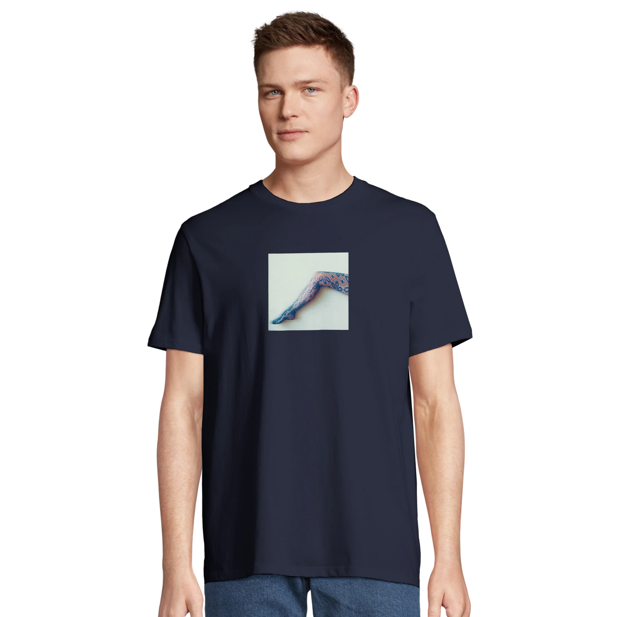Jazzy - "Lacey Leg" T-shirt French Navy XS 4